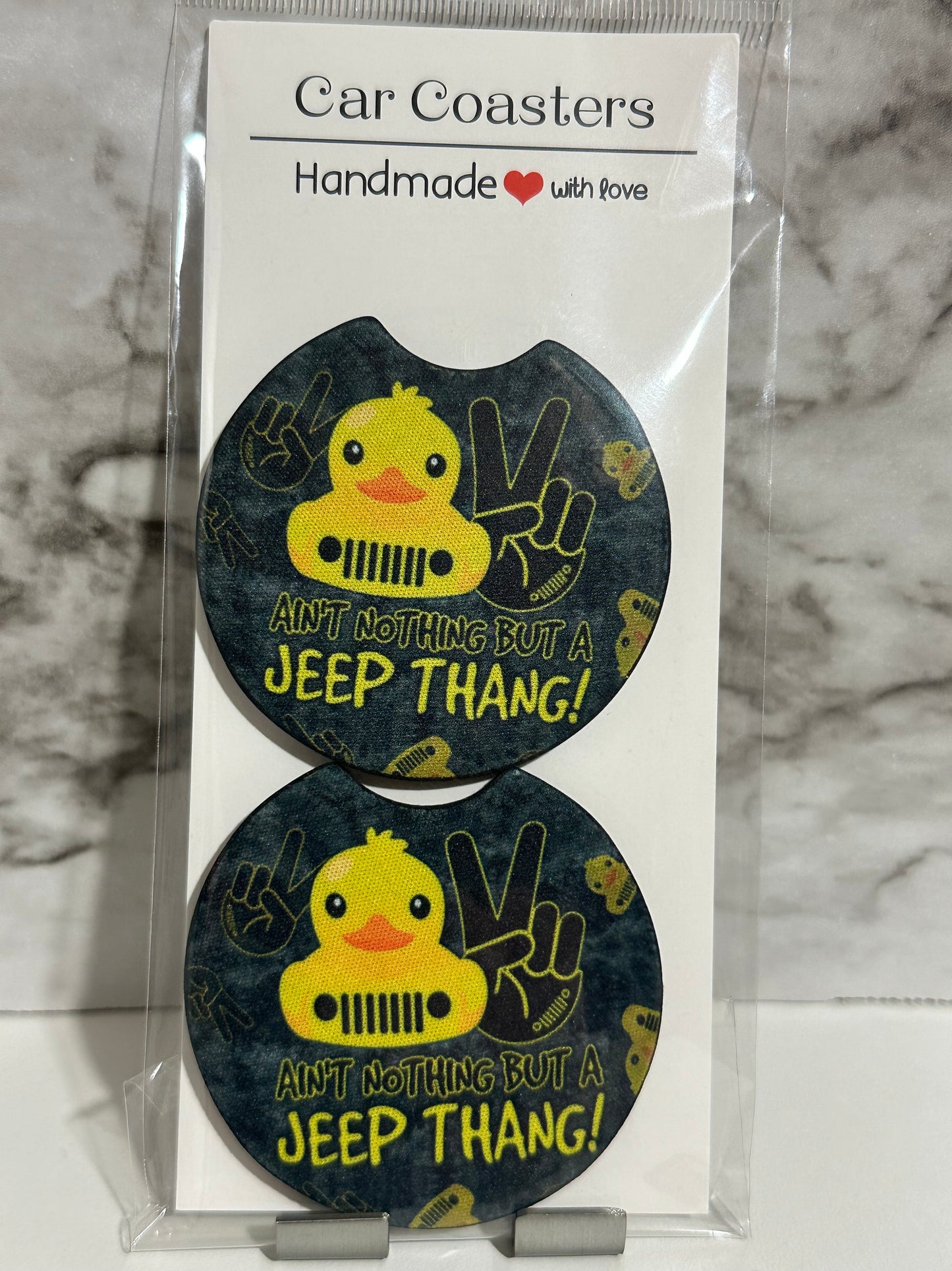 Jeep Thang Car Coasters, Yellow Duck