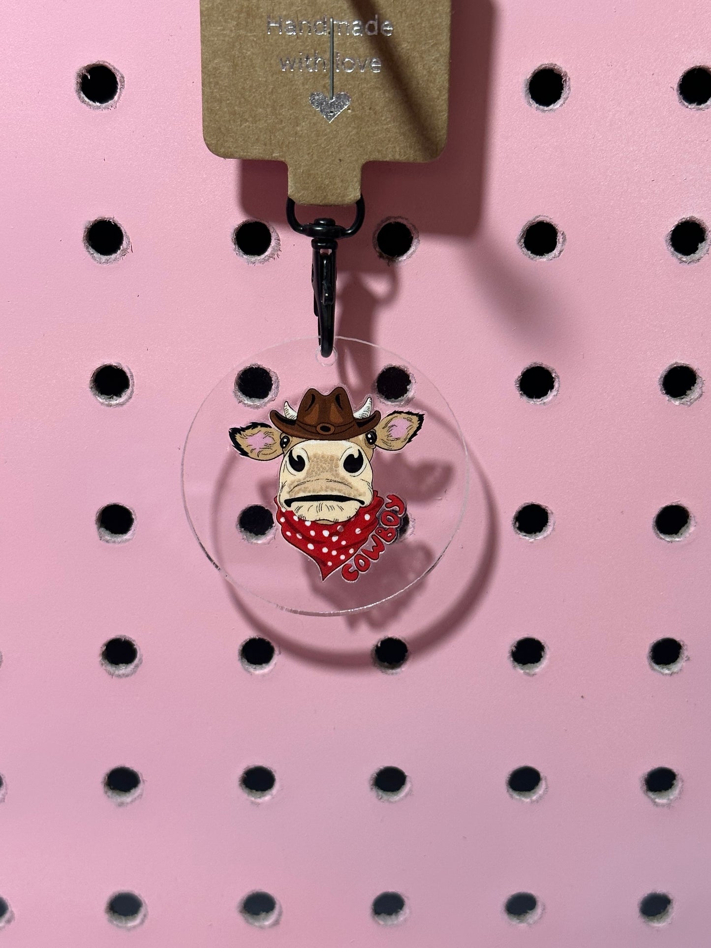 Western Moo Acrylic Keychain