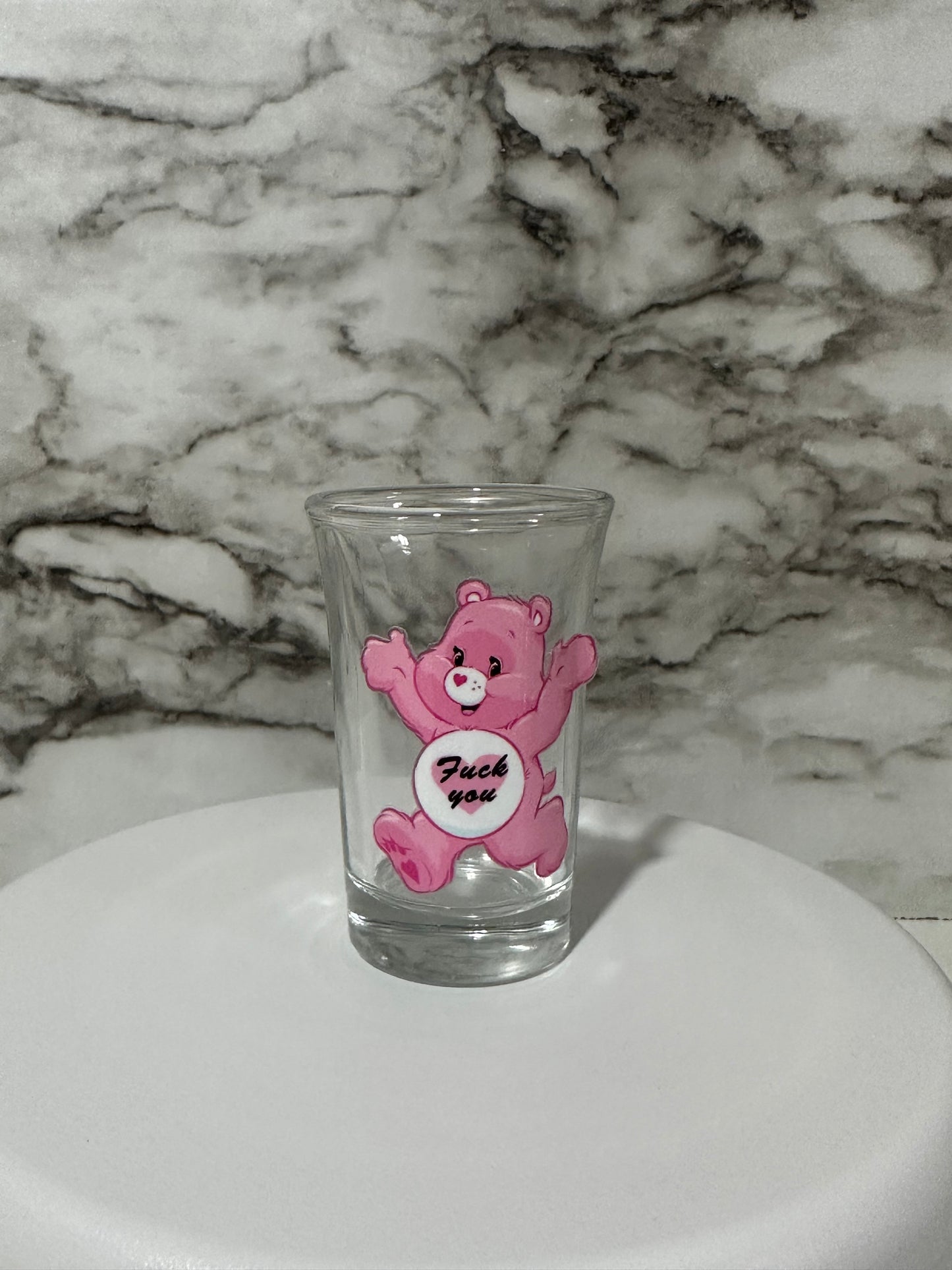 Carebear Shot Glass, F*ck You Pink