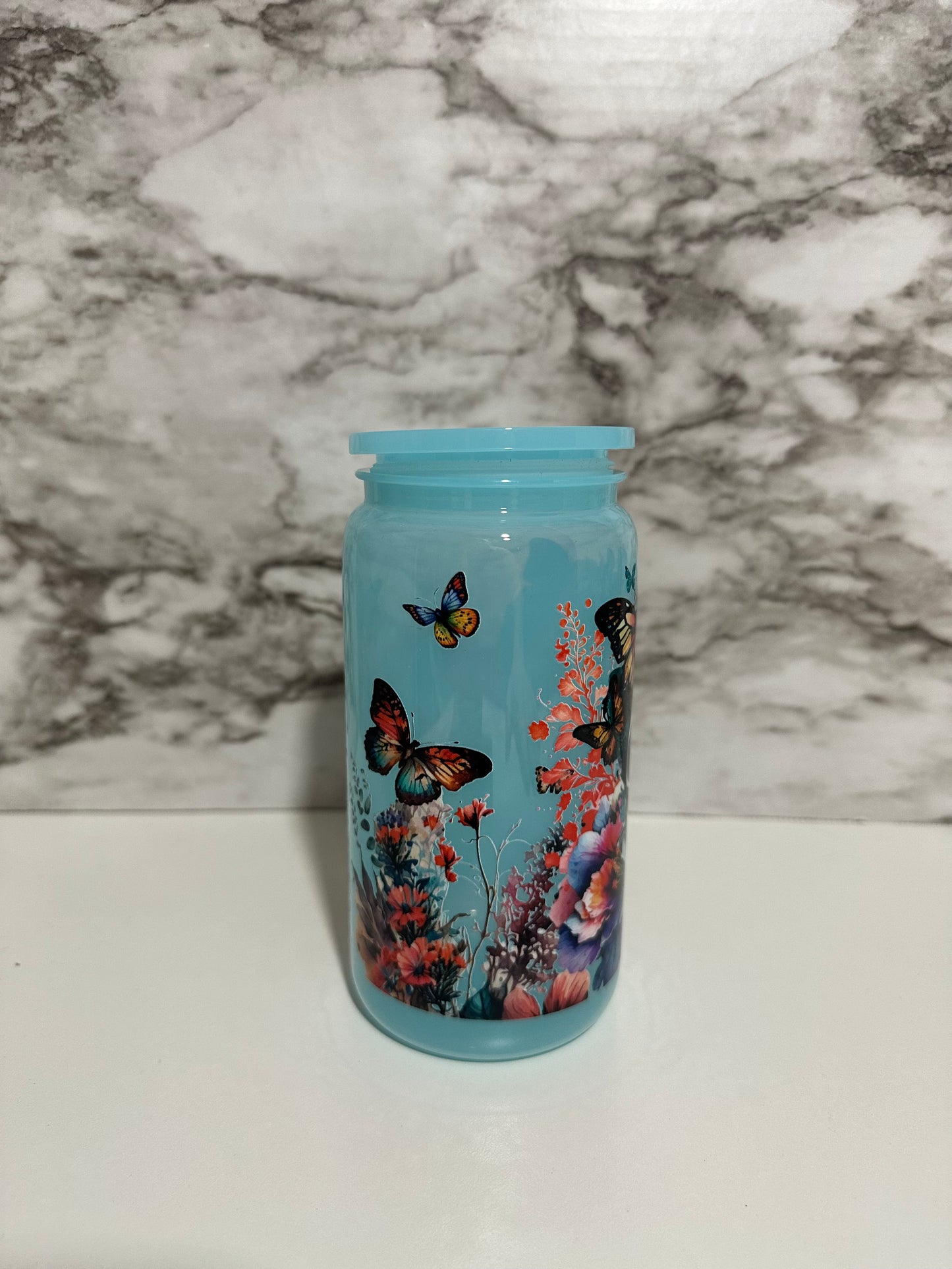 Butterflies & Skulls, Blue Cup