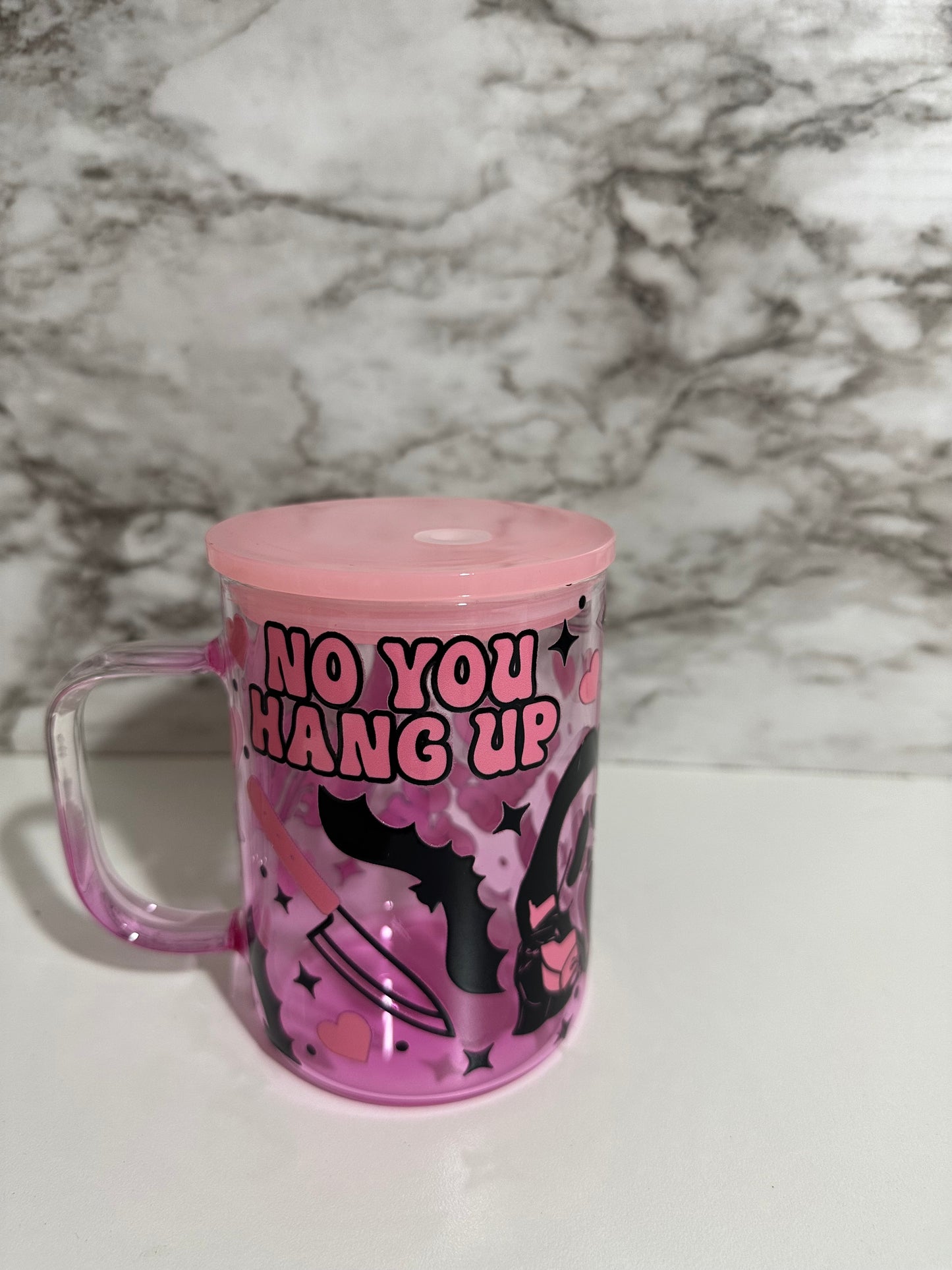 Ghost Face Mug Cup, Pink