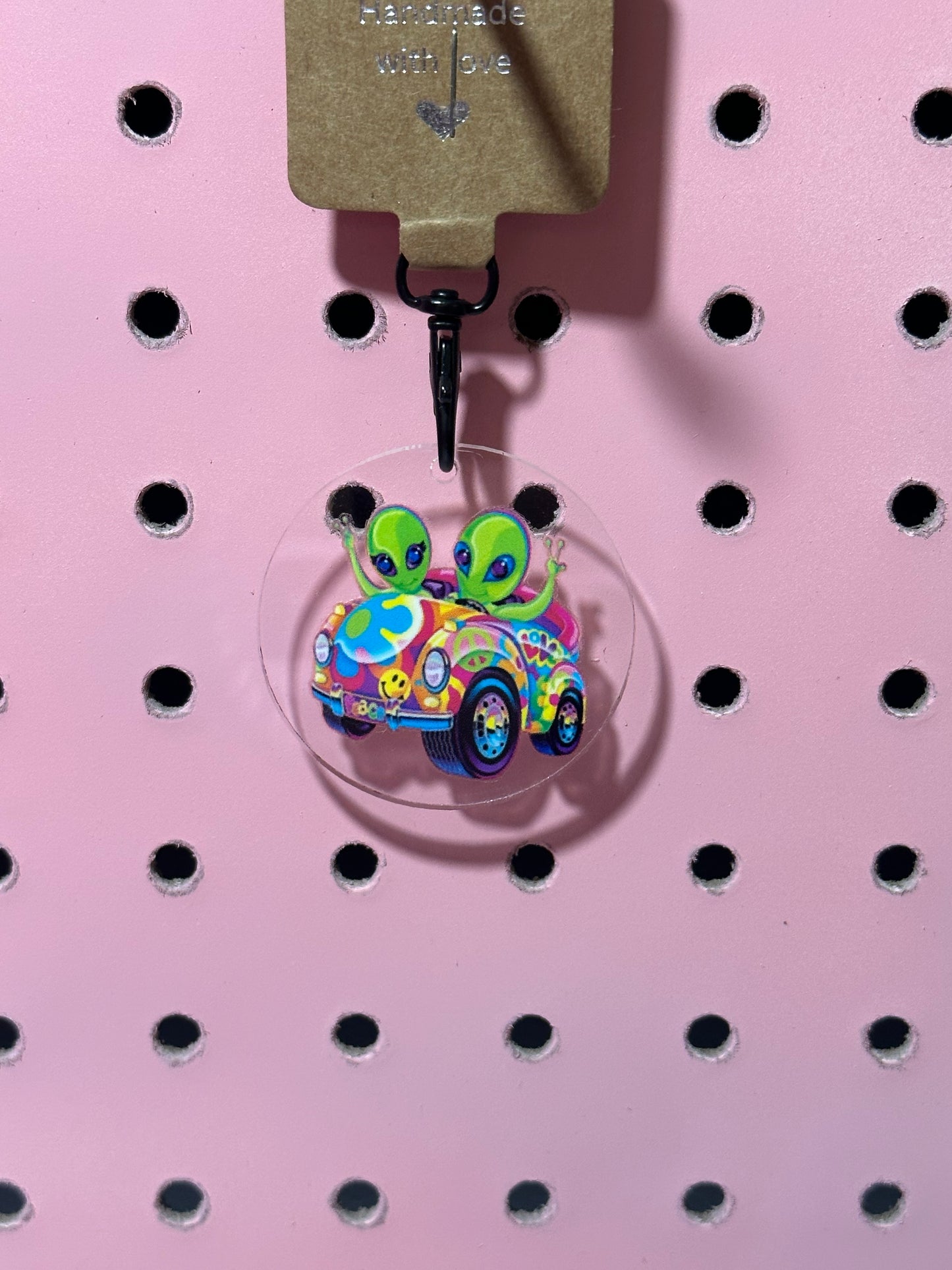Lisa Frank Acrylic Keychain, Alien