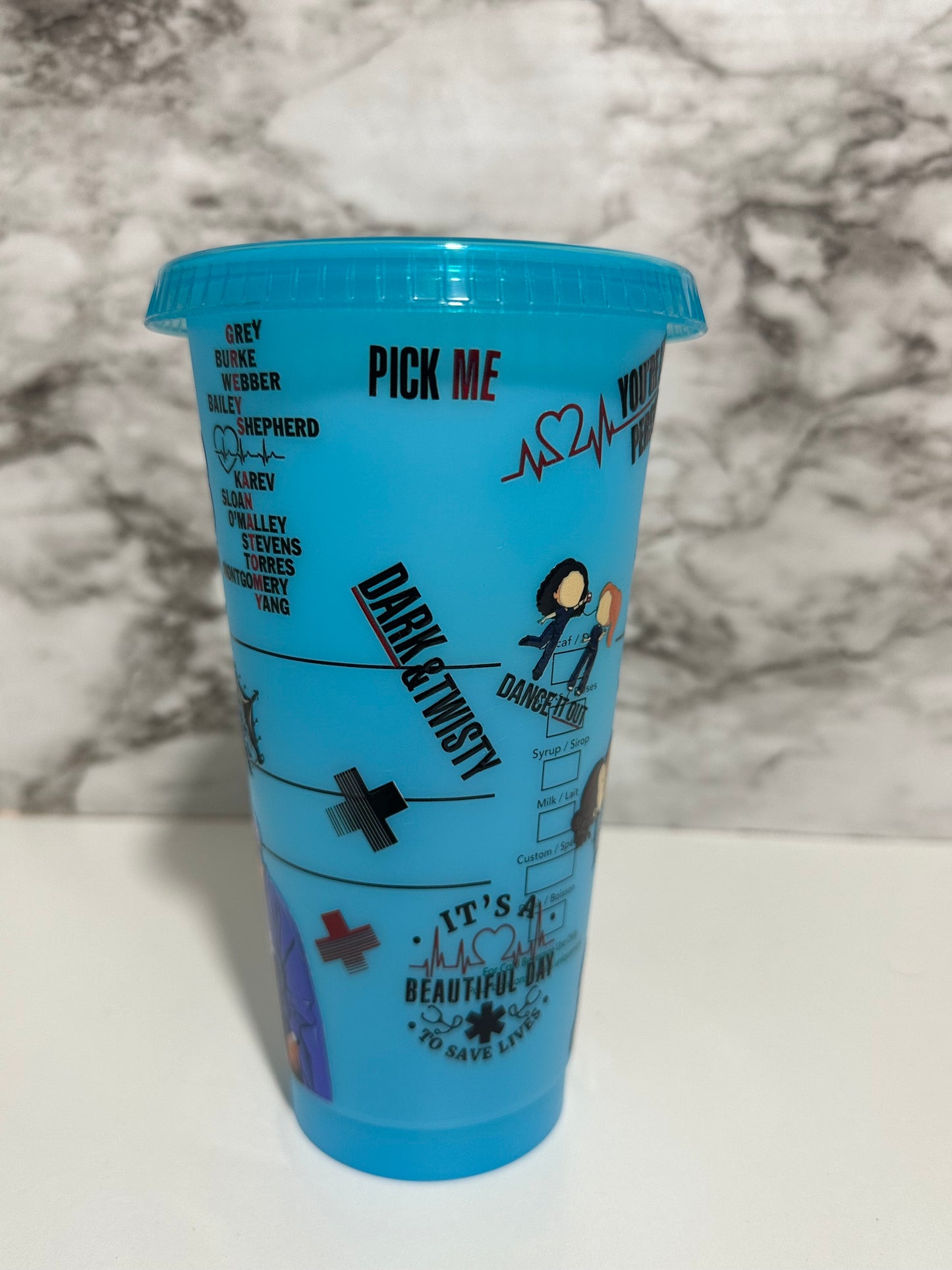 Greys Anatomy Cup w Straw
