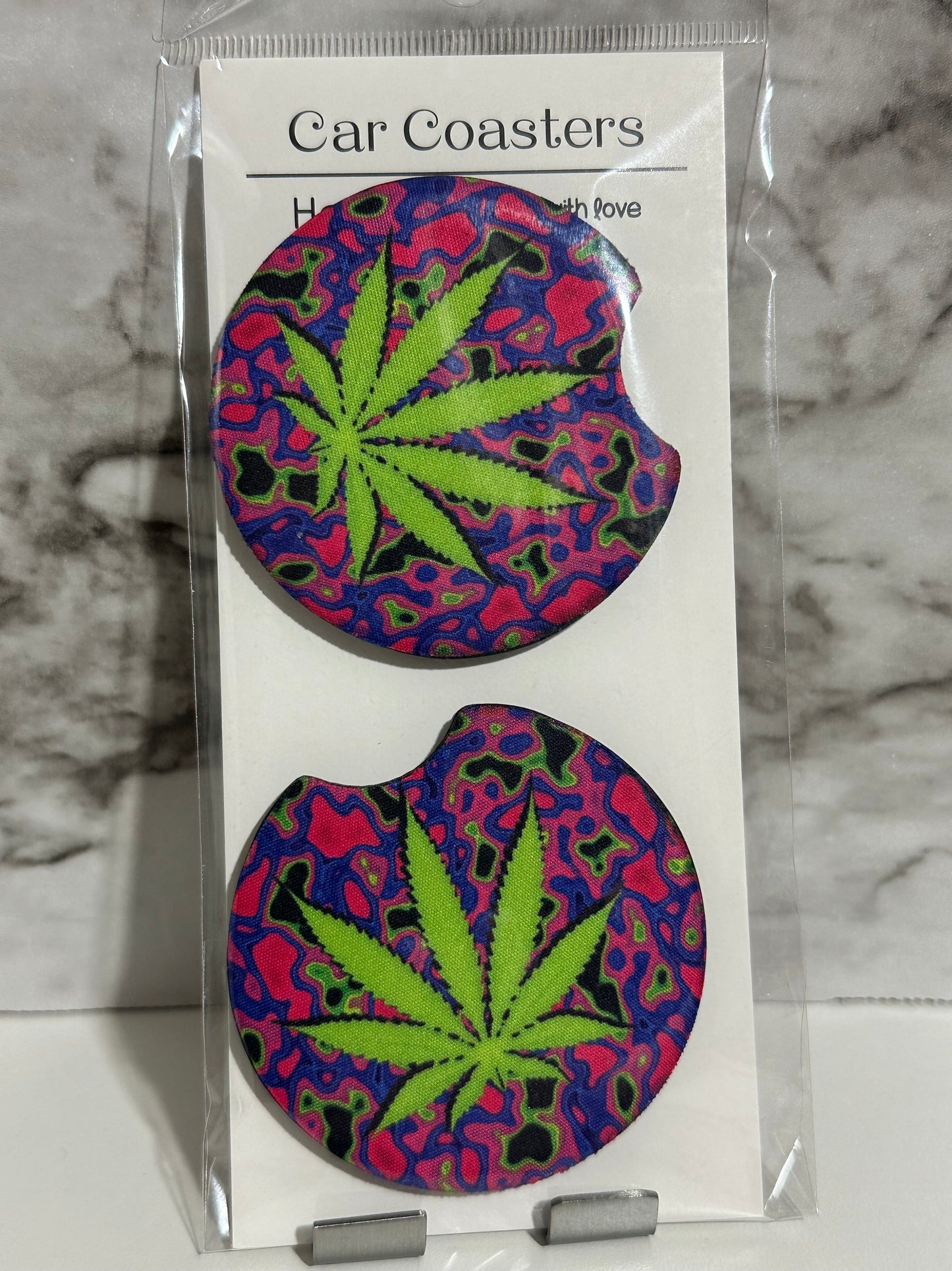 Groovy Leaf Car Coasters