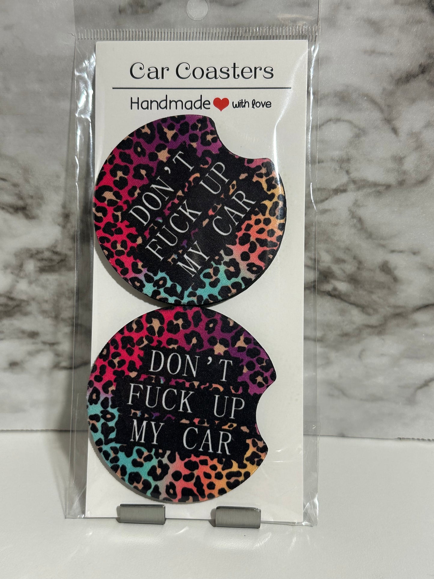Don’t F*ck Up Car Coasters, Leopard
