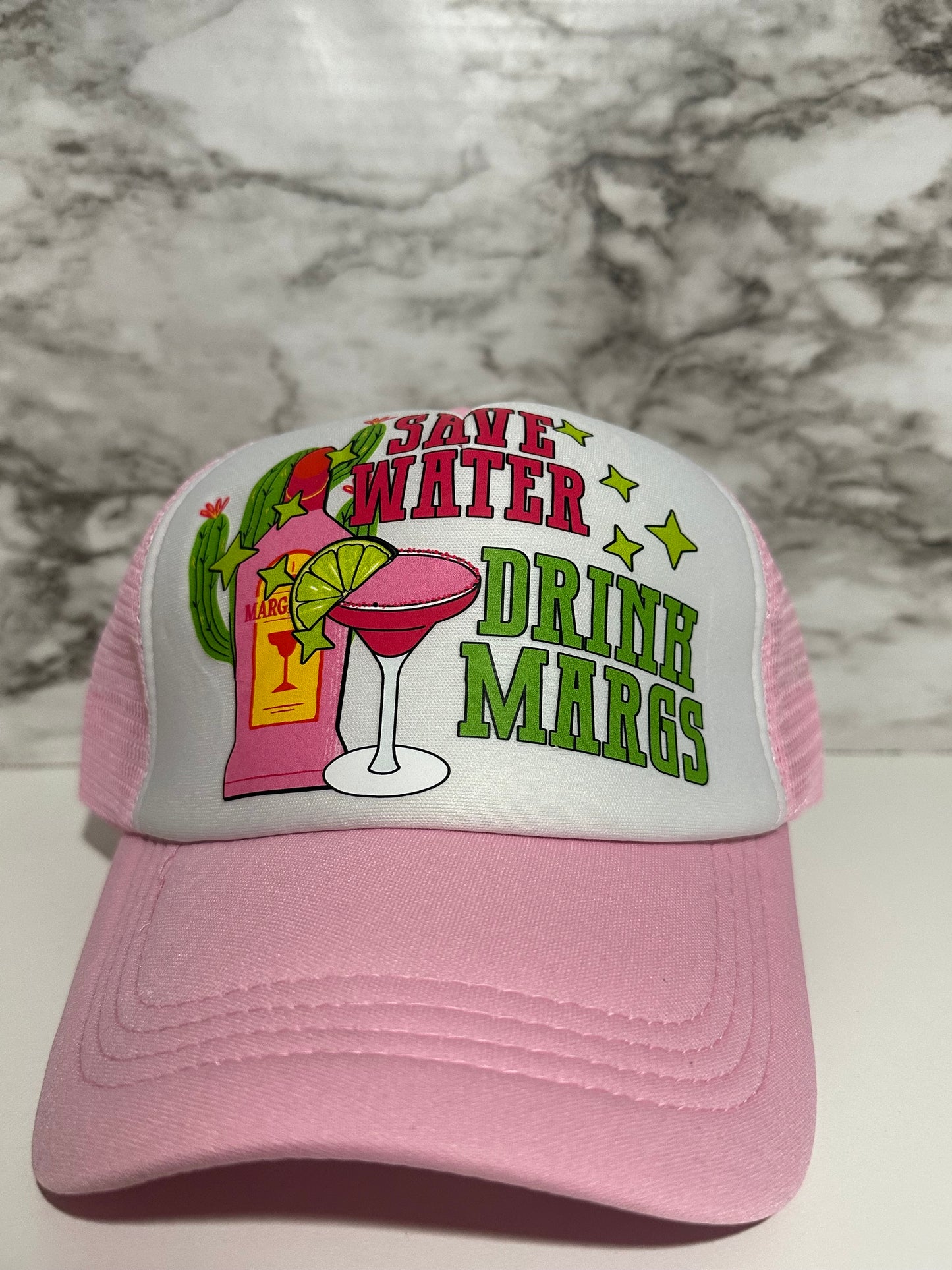 Drink Margs Hat, Pink