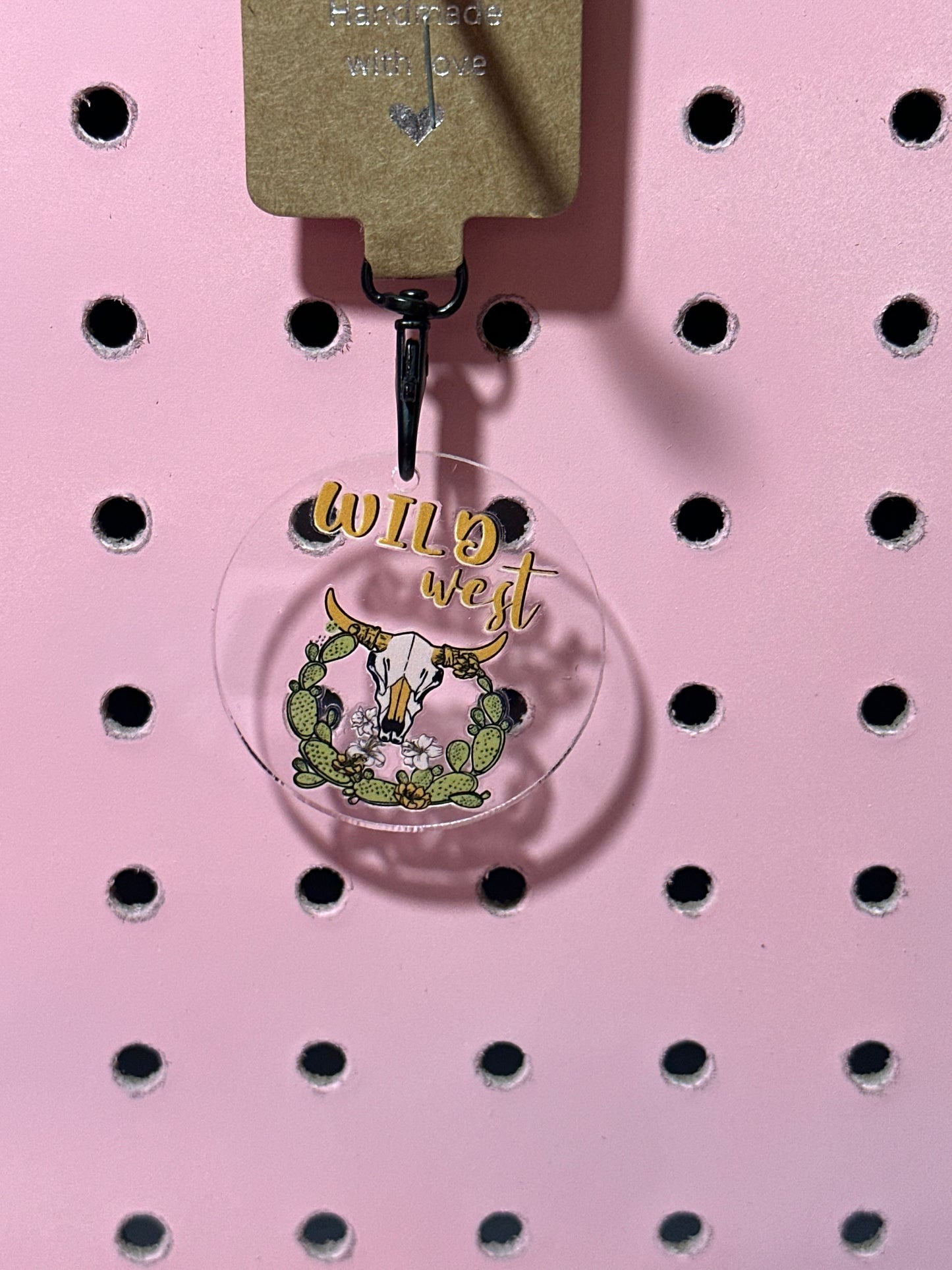 Cactus Western Acrylic Keychain
