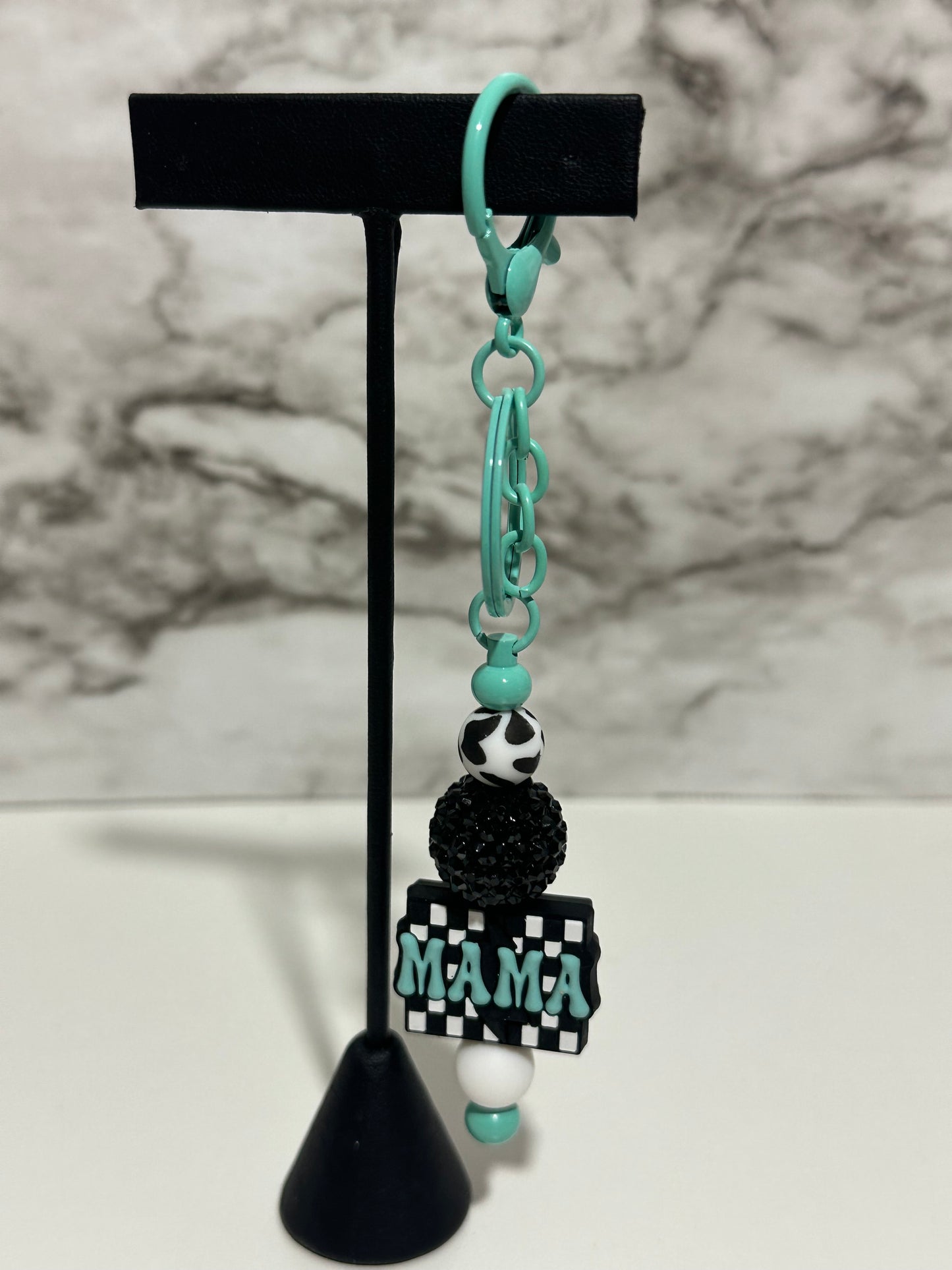 Mama Checkered Keychain