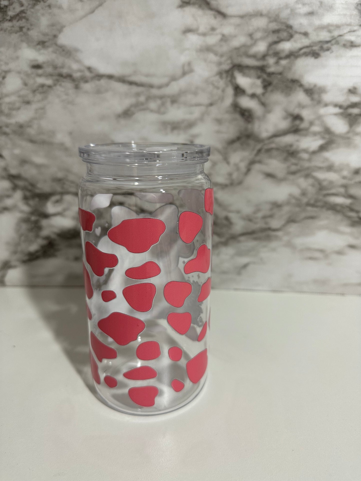 Cow Pattern Cup, Pink