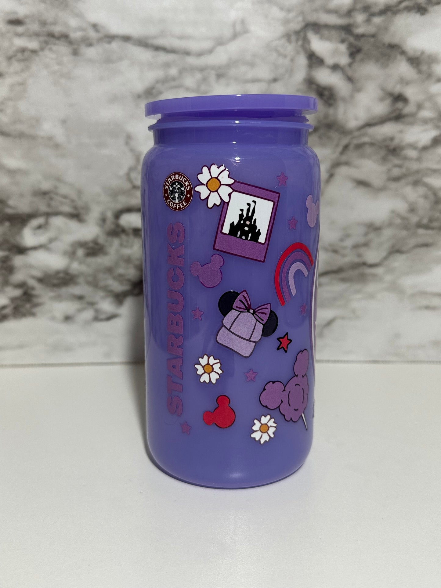 Coffee & Ariel- Purple Cup