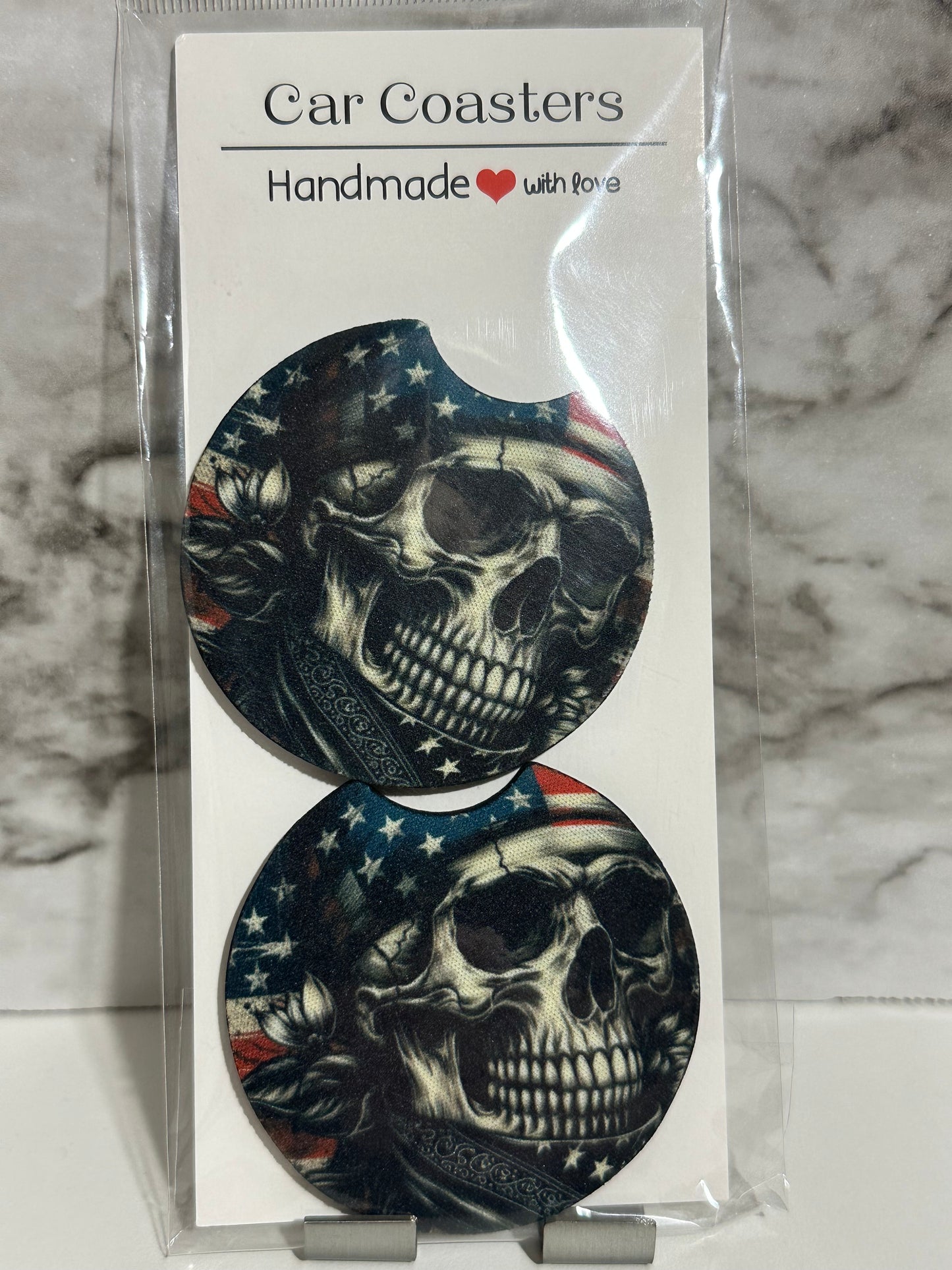 American Skulls Car Coasters