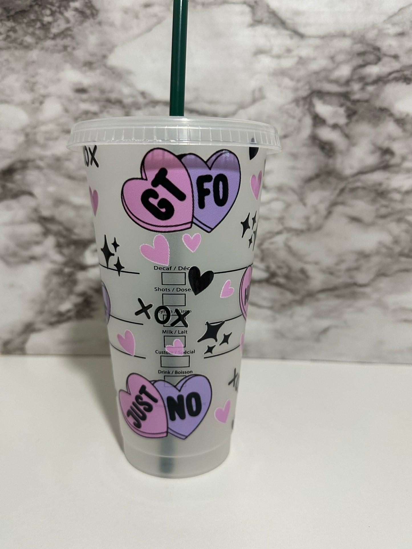 Anti-Valentine Cup w Straw