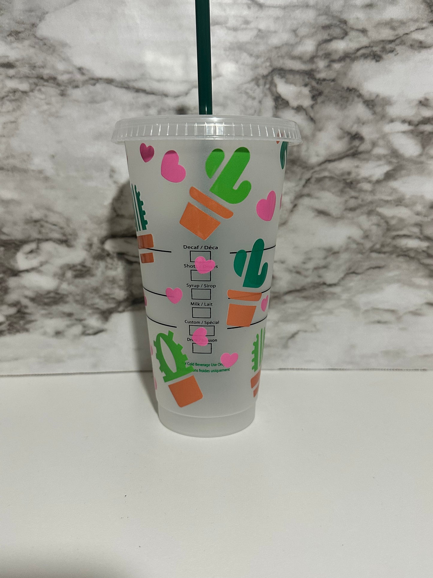 Succelent Lover Cup w Straw