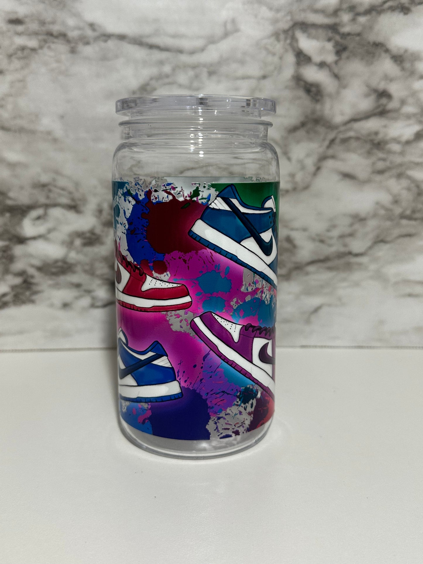 Shoes Cup, Watercolor Checks