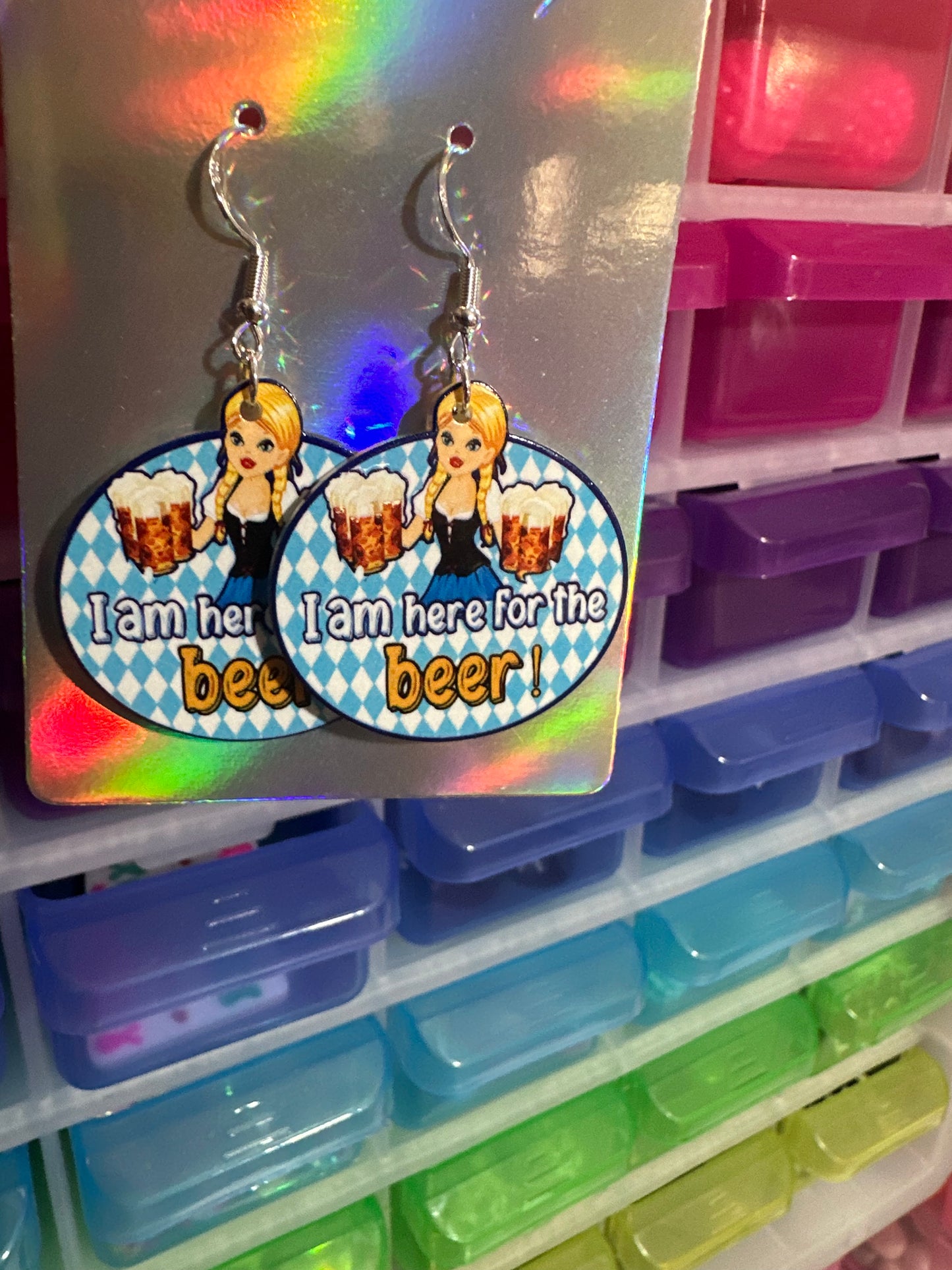 Here For The Beer, Ocktoberfest Earrings