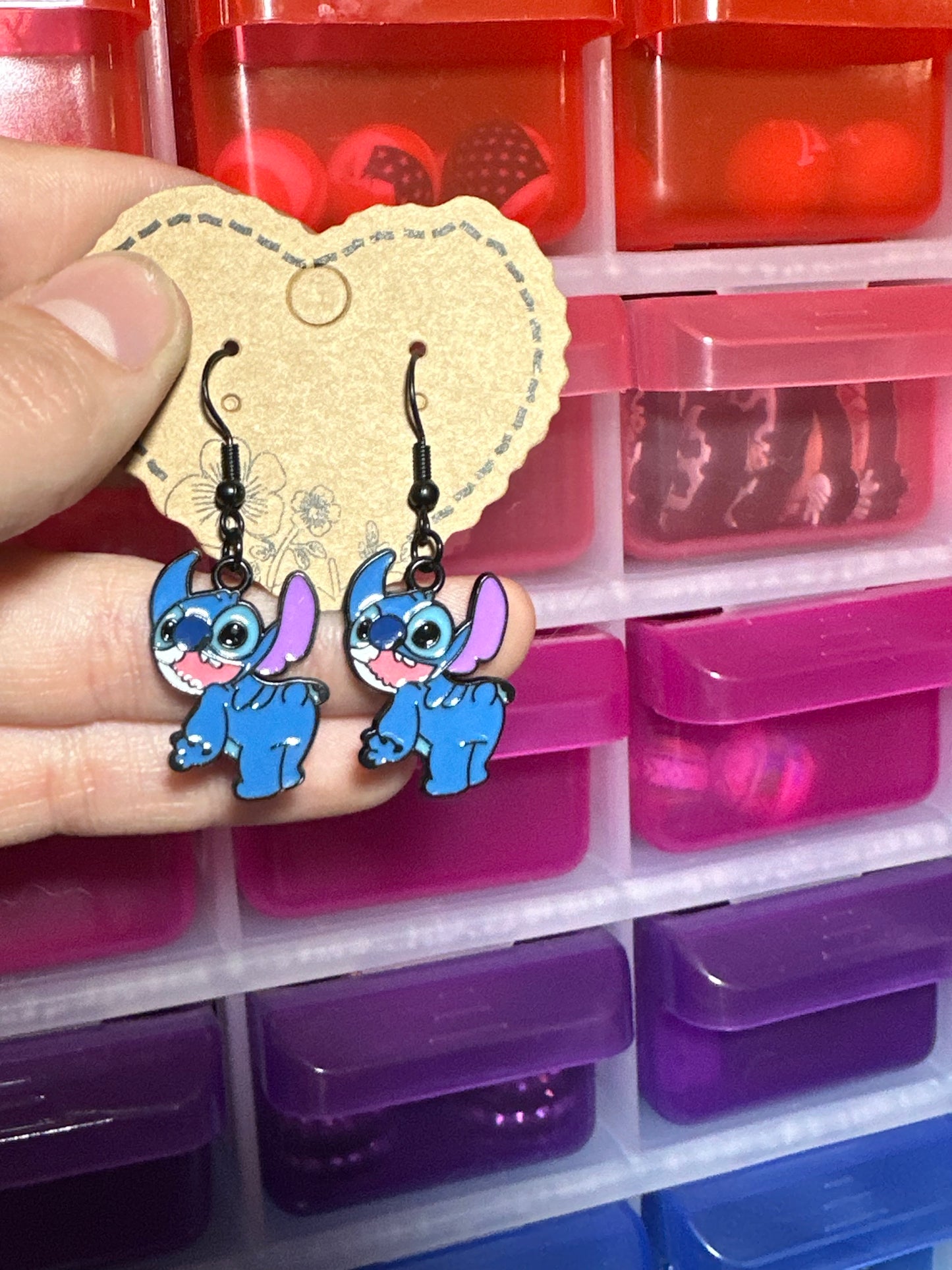 Stitch small dangle earrings
