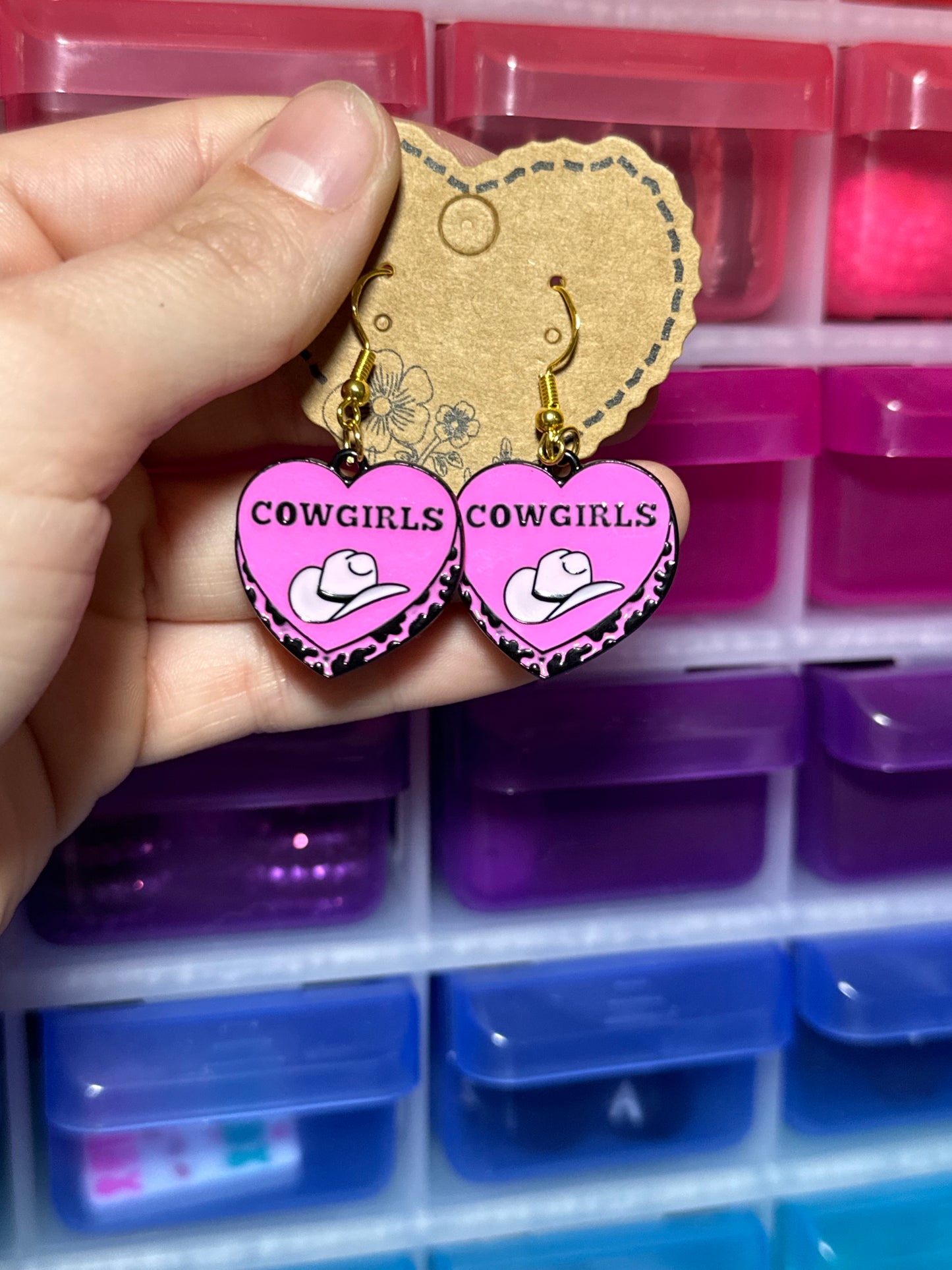Cowgirls small dangle earrings