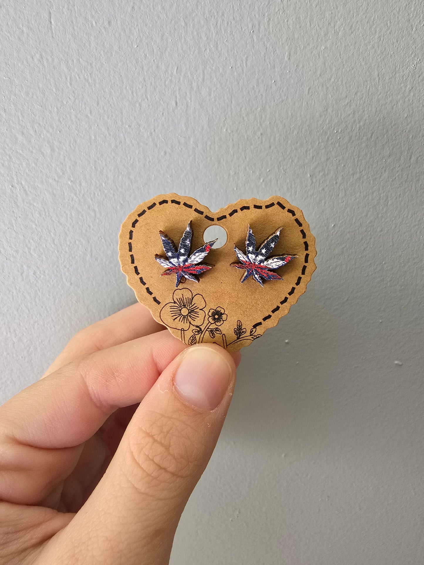 American High Wood Stud Earring