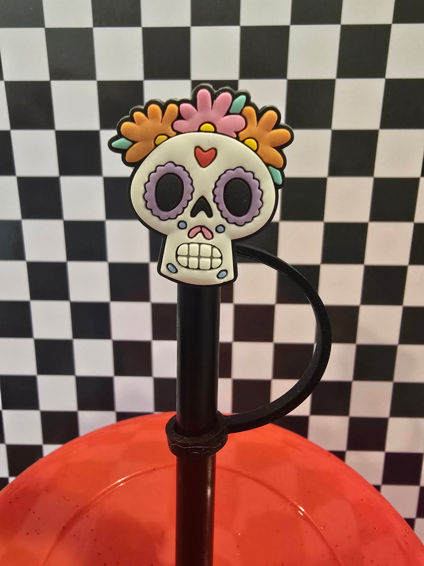 Fiesta Skelly Straw Topper