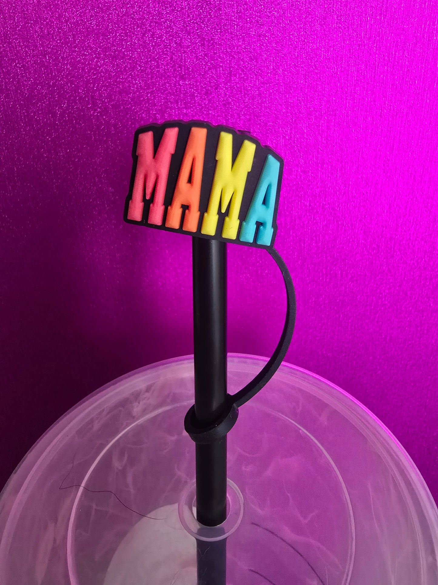 Rainbow Mama Straw Topper