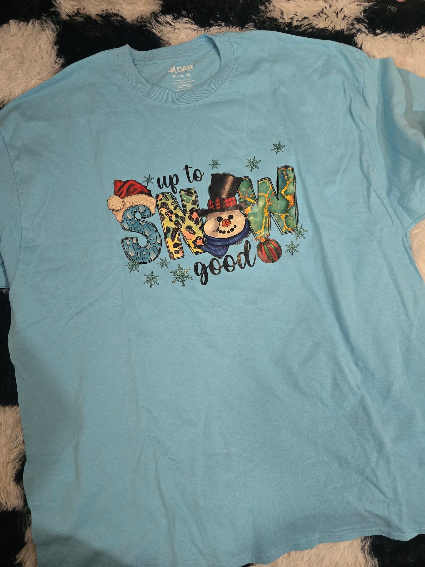 Up To Snow Good Tee, Light Blue
