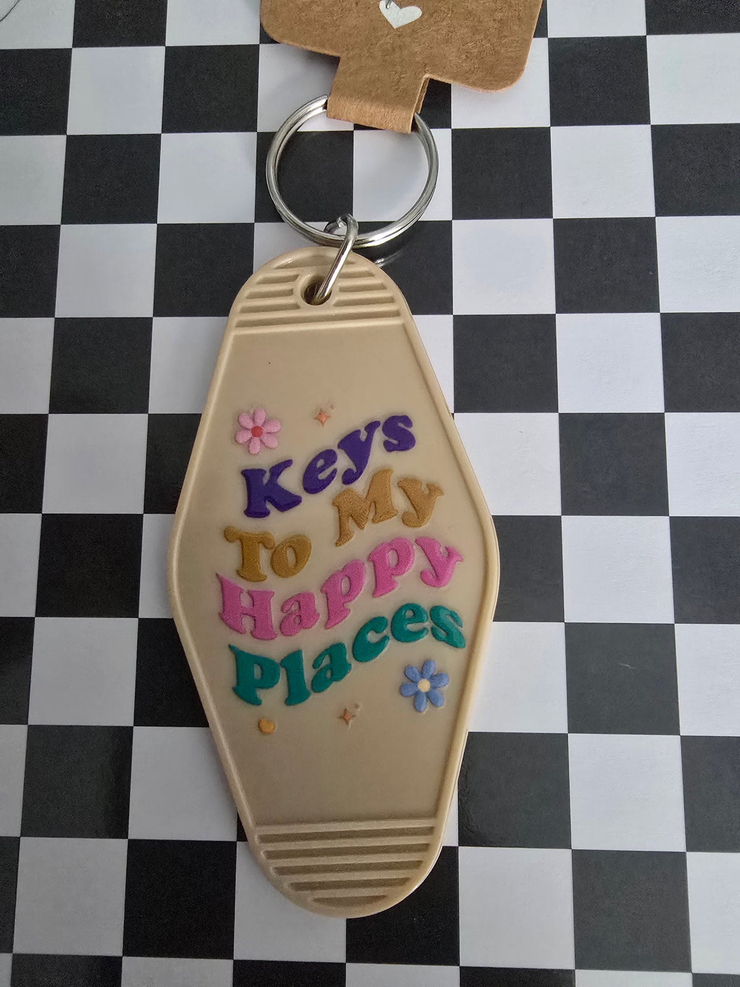 Keys & Happy Places Motel Keychain