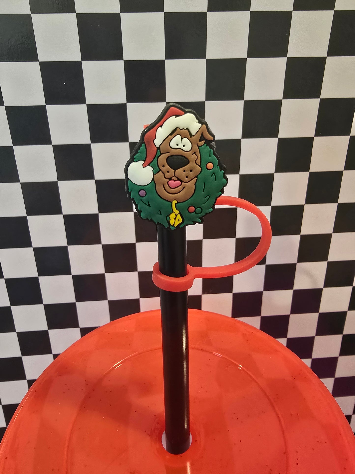 Scooby Christmas Straw Topper
