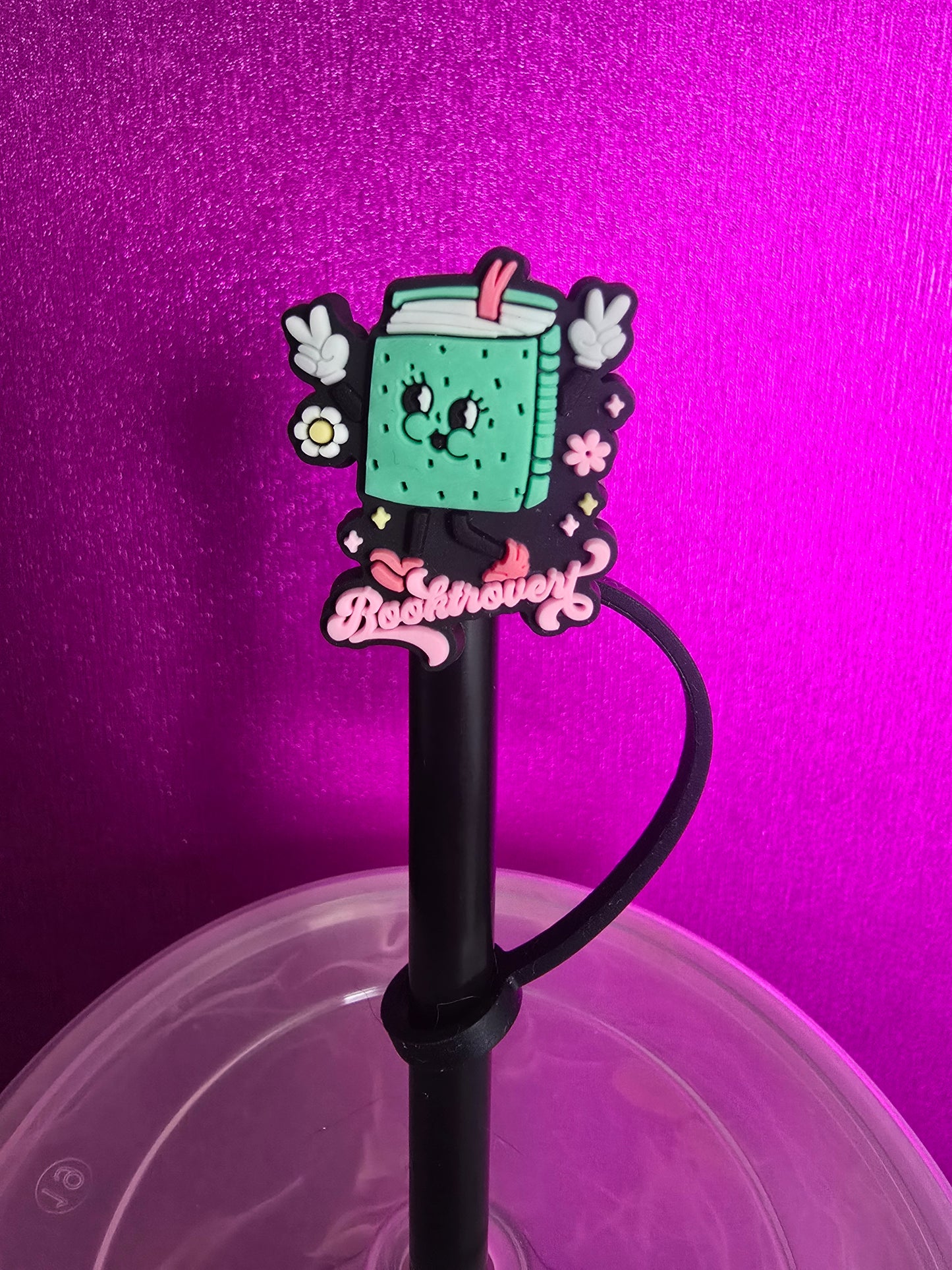 Booktrovert Book Straw Topper
