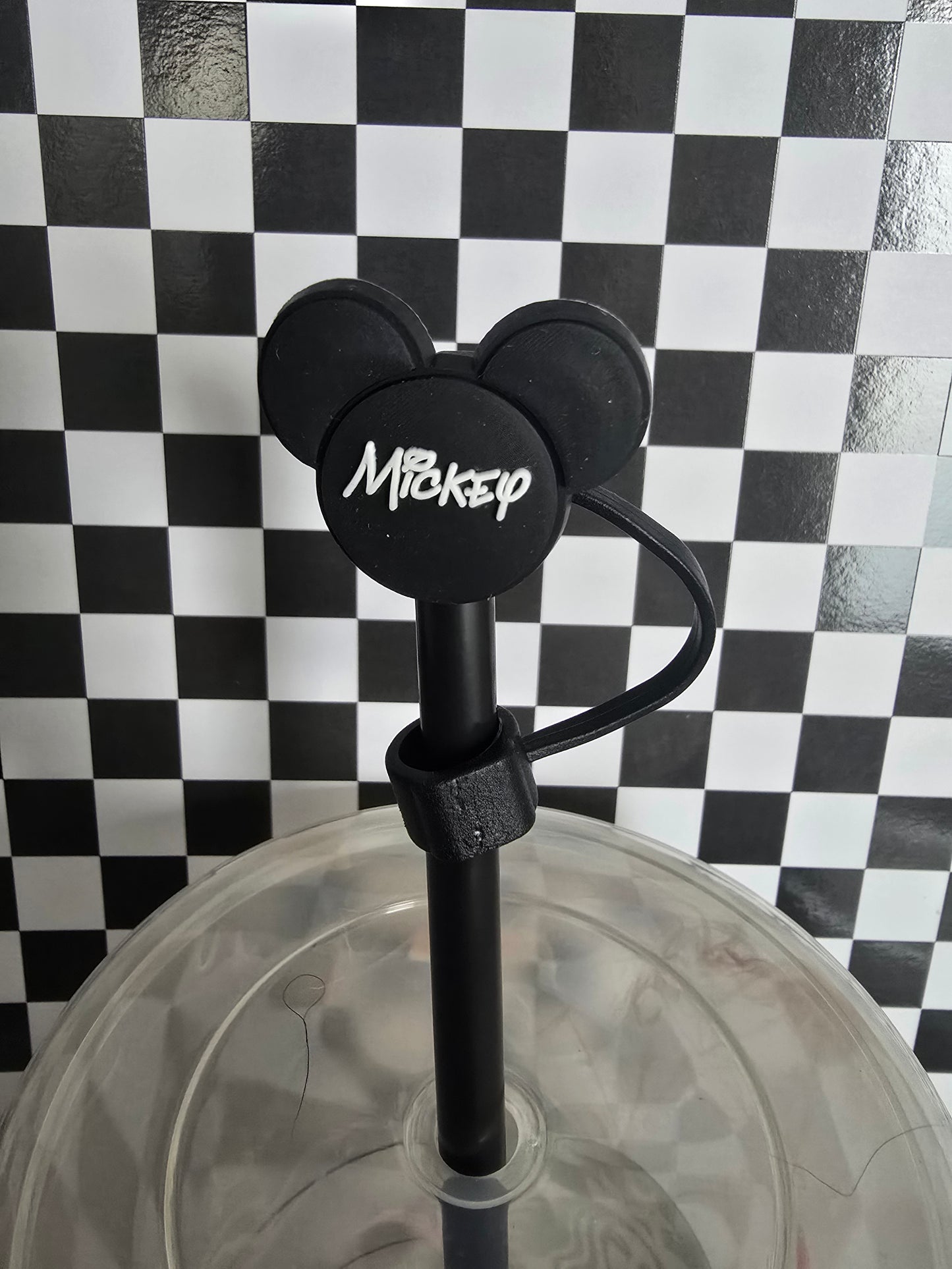 Mouse Ears Straw Topper, Mickey Logo