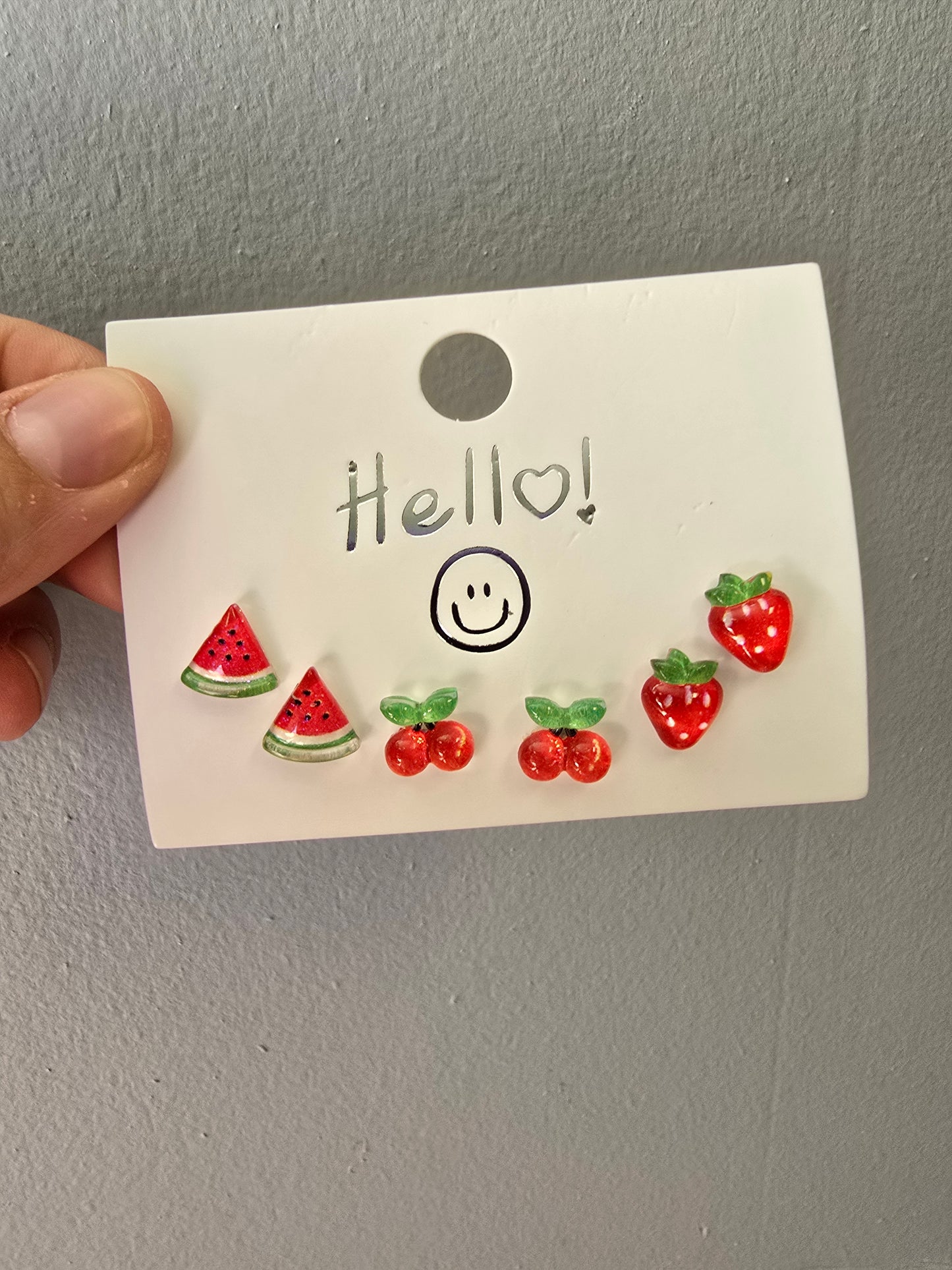 Fruit Queen Stud Earrings, Set of 3