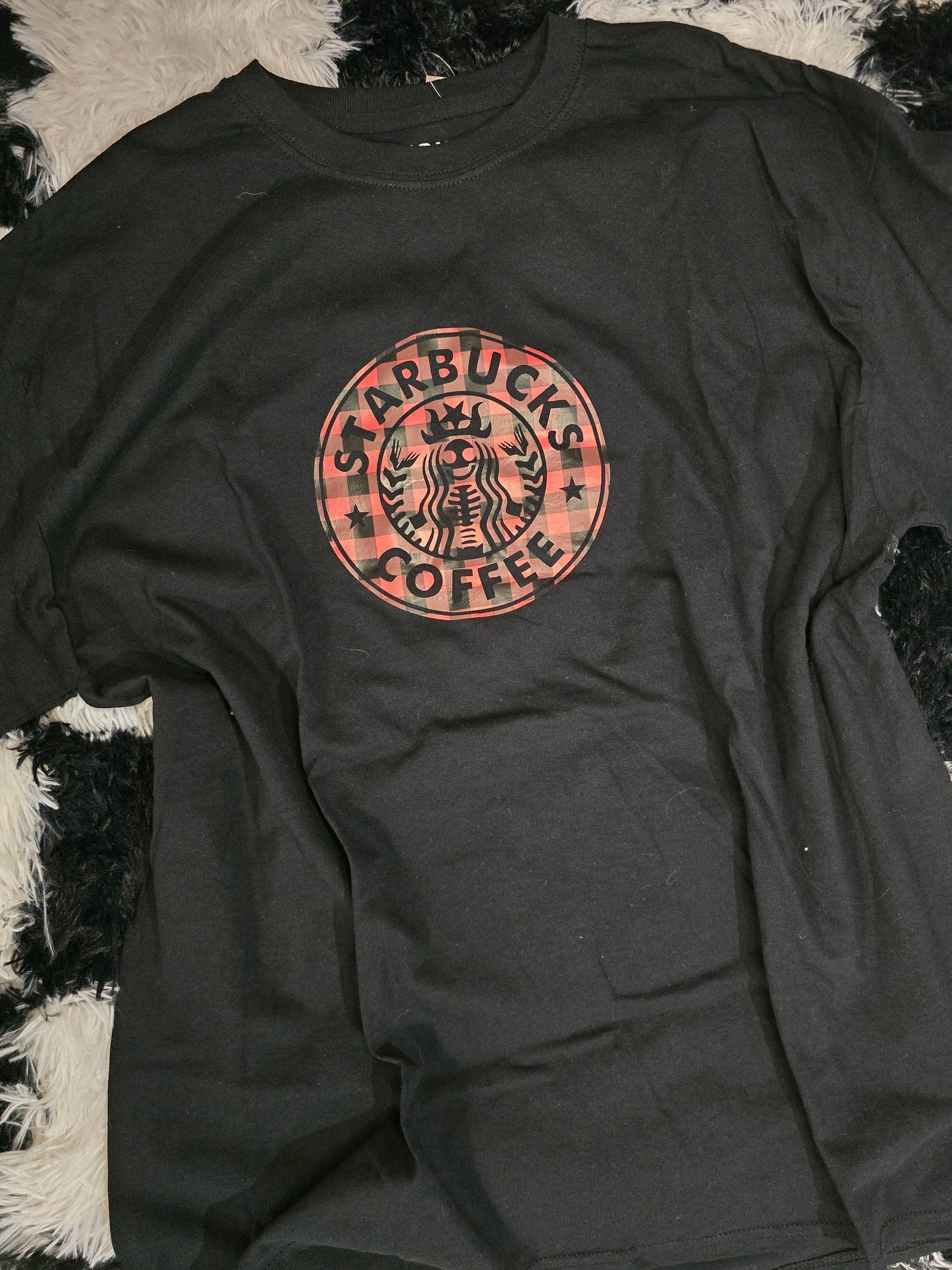 Plaid Coffee Girl Tee