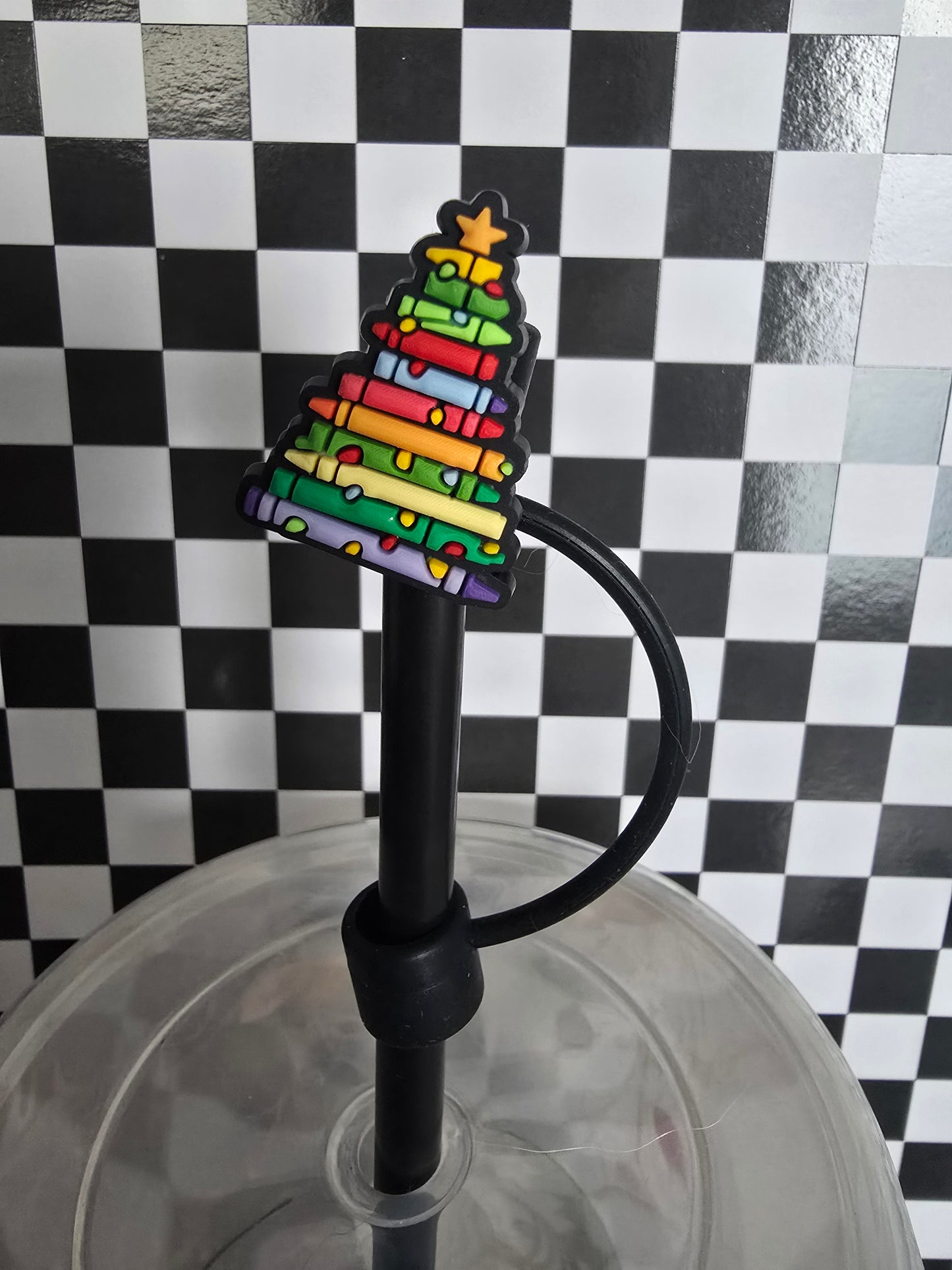 Christmas Colors Tree Straw Topper