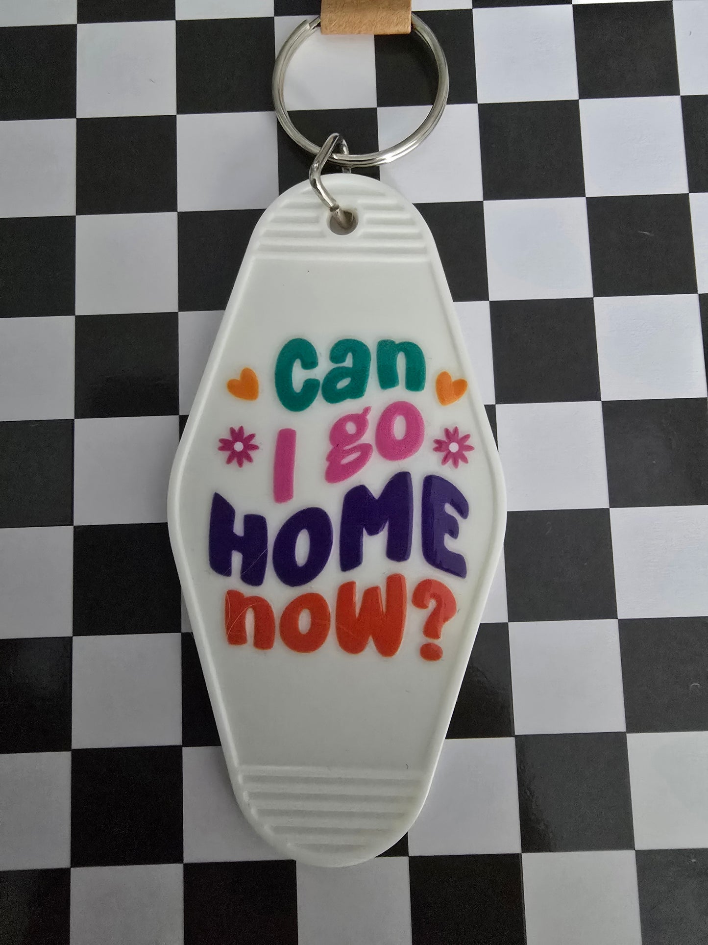 Can I Go Motel Keychain