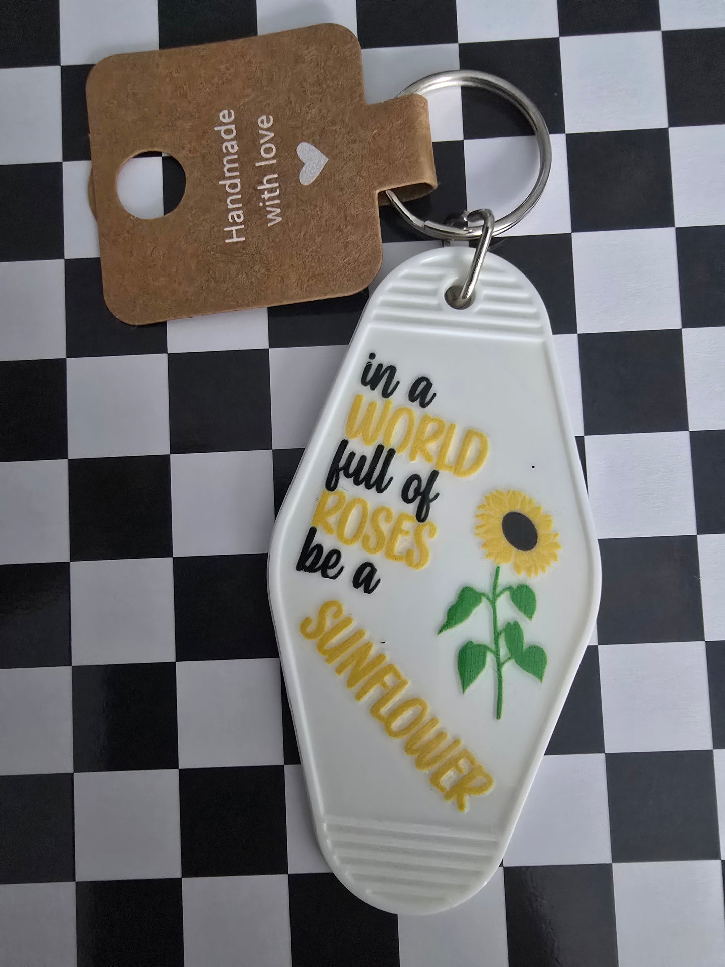 Sunflower Sweet Motel Keychain