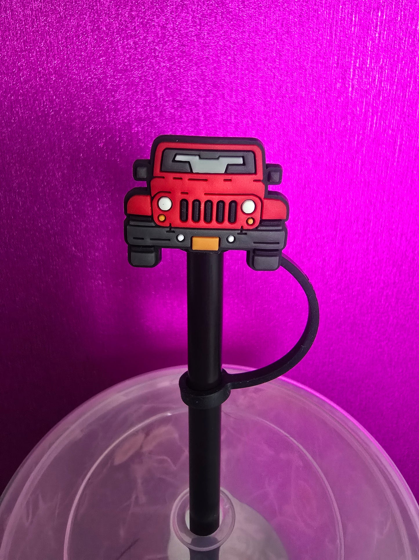 J.e.e.p Vehicle Straw Topper, Red