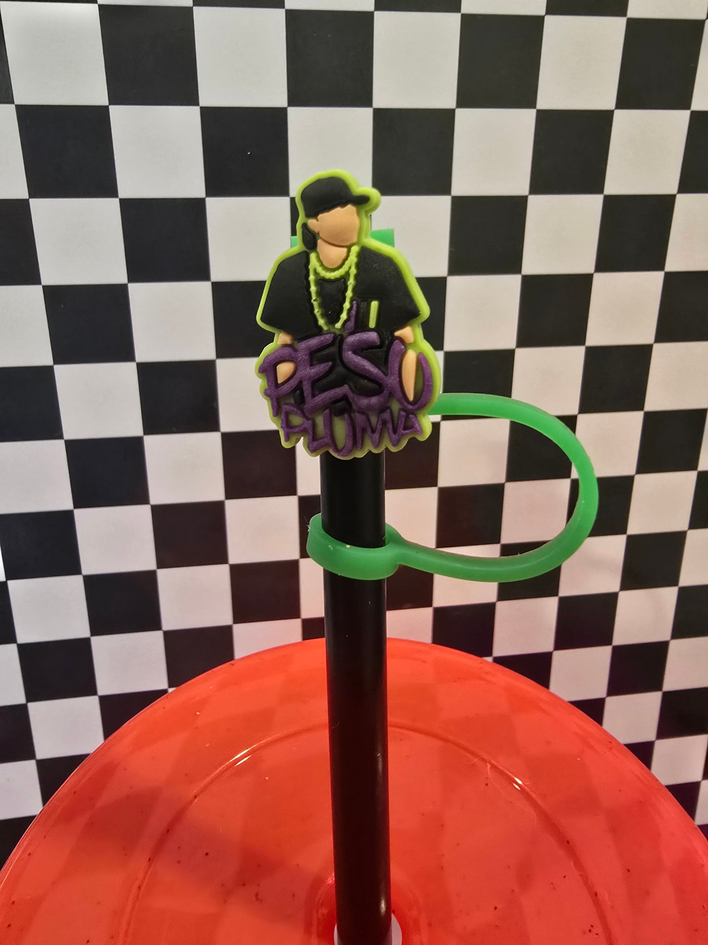 Bad Bunny Peso Pluma Straw Topper
