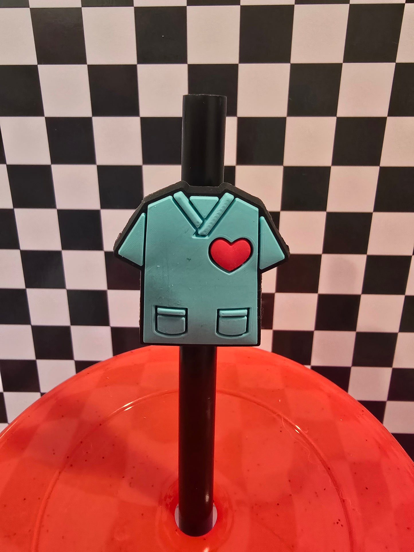 Scrubs & Heart Straw Accessory