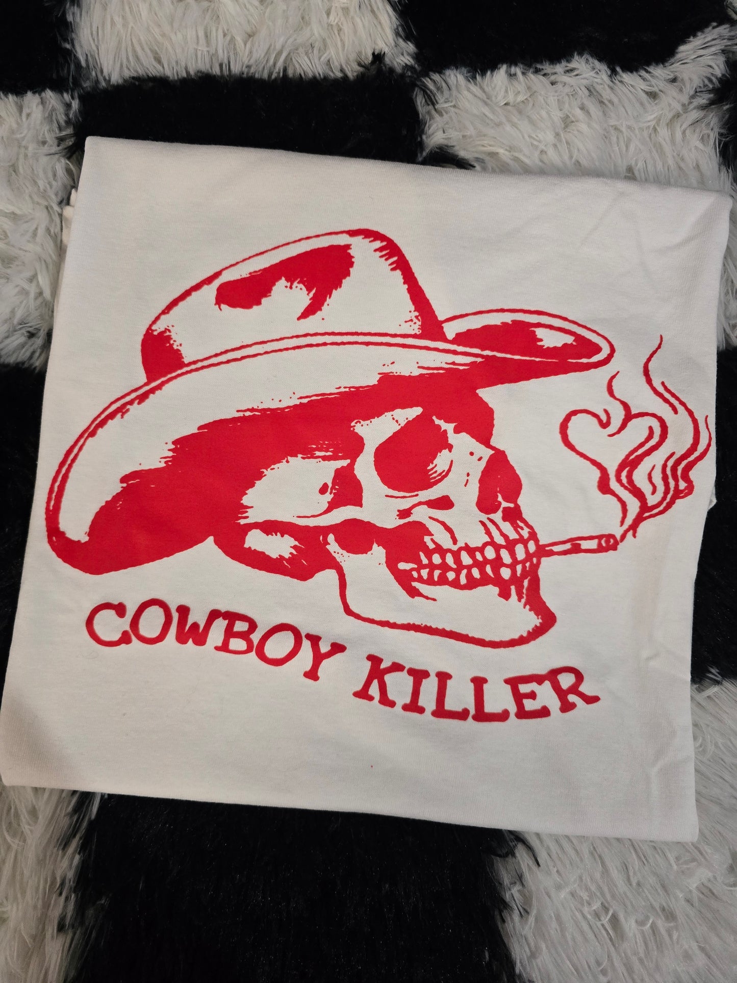 Cowboy Killer Skull Tee, White