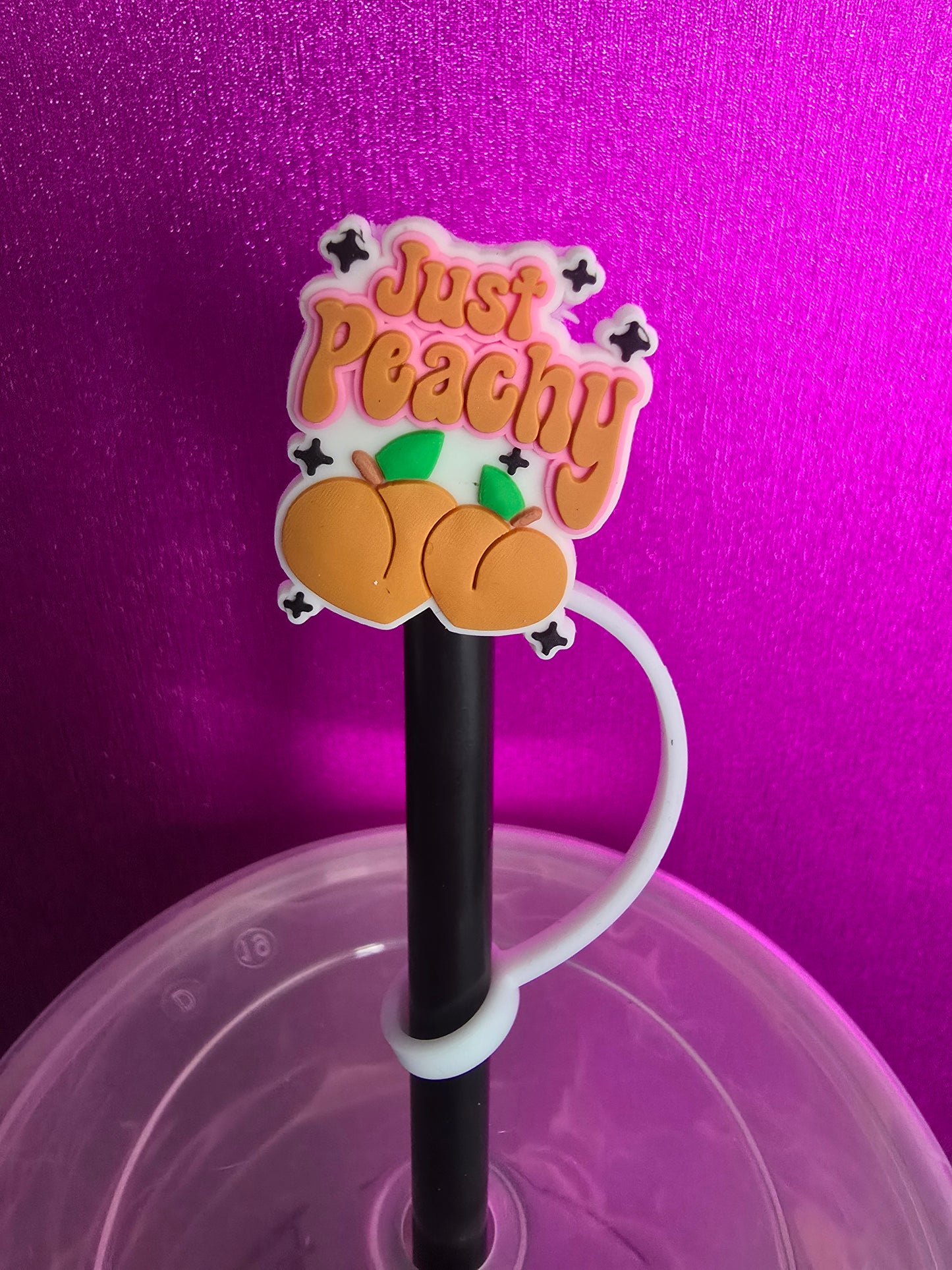 Just Peachy Straw Topper