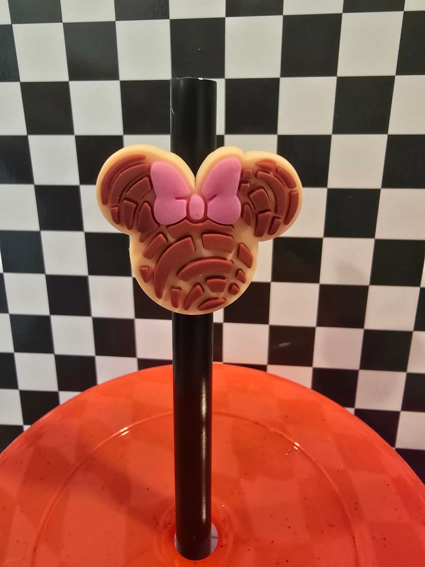 Mouse Ears Minnie Dessert Straw Accessory
