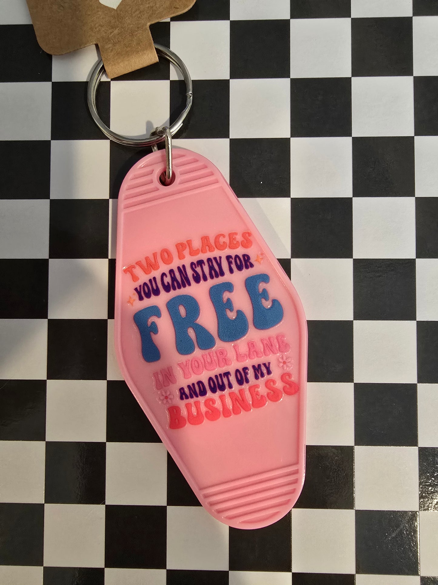 In Your Lane Motel Keychain