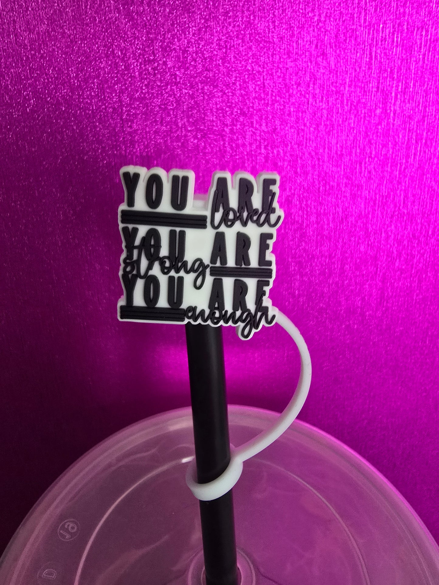 Affirmations Quote Straw Topper