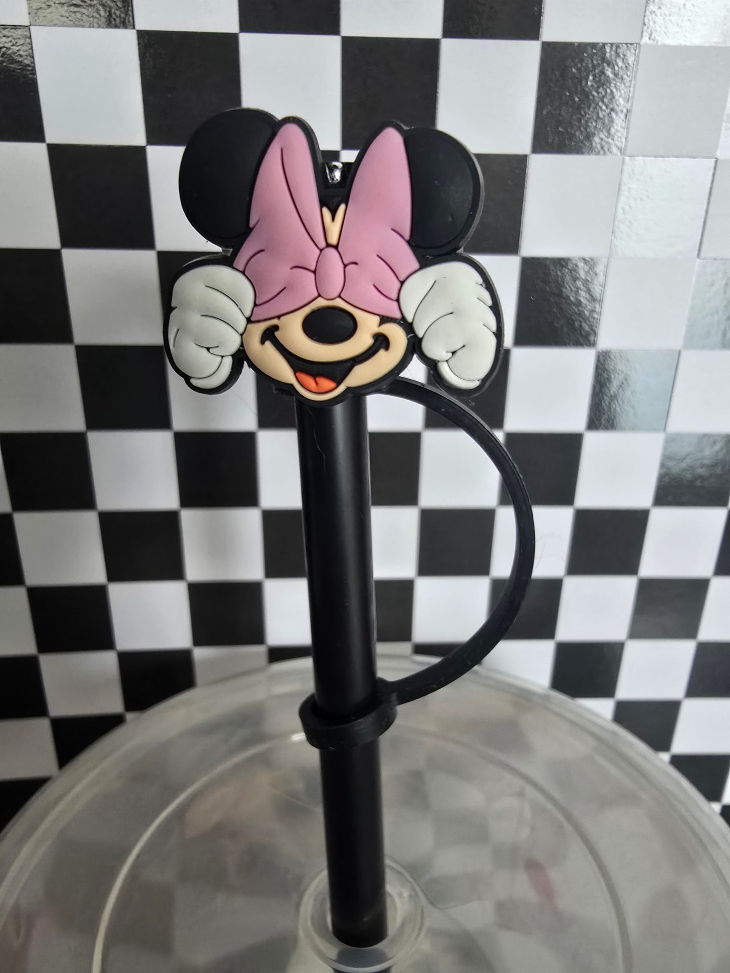 Bow Minnie Straw Topper