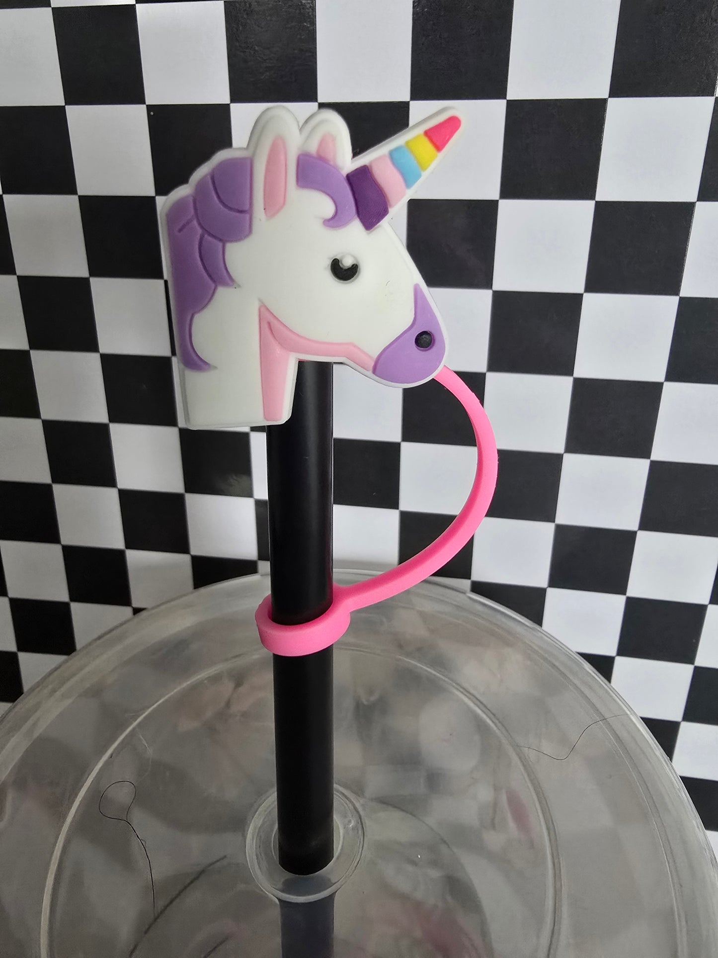 Unicorn Straw Topper, Purple