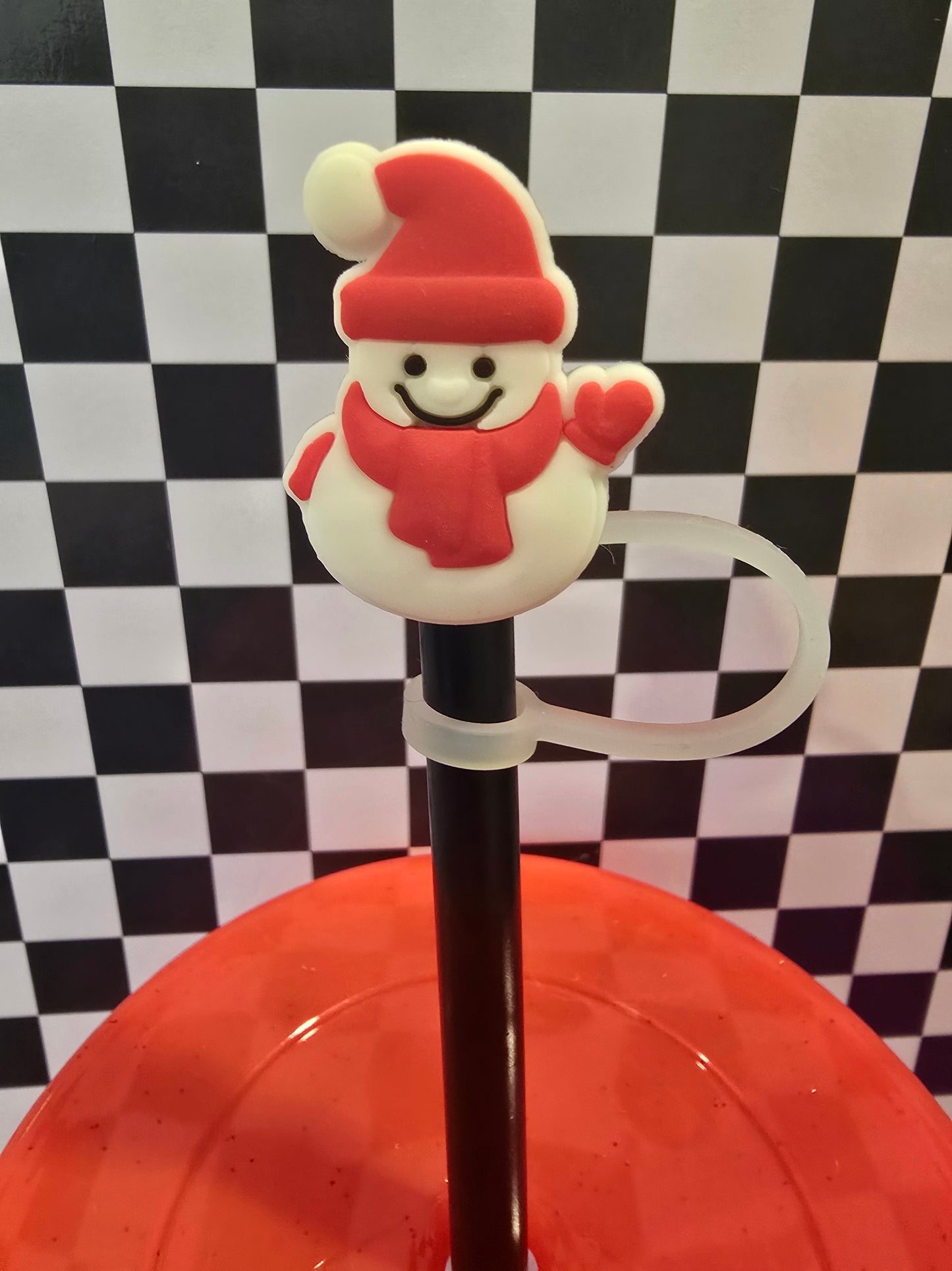 Winter Snowman Straw Topper