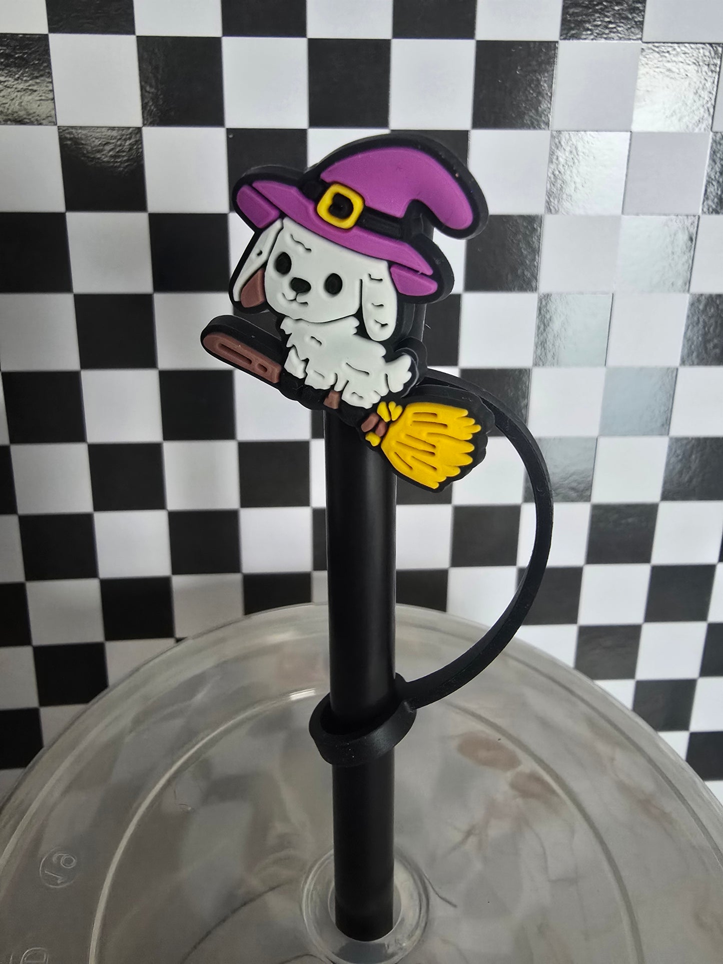 Witchy Puppy Straw Topper