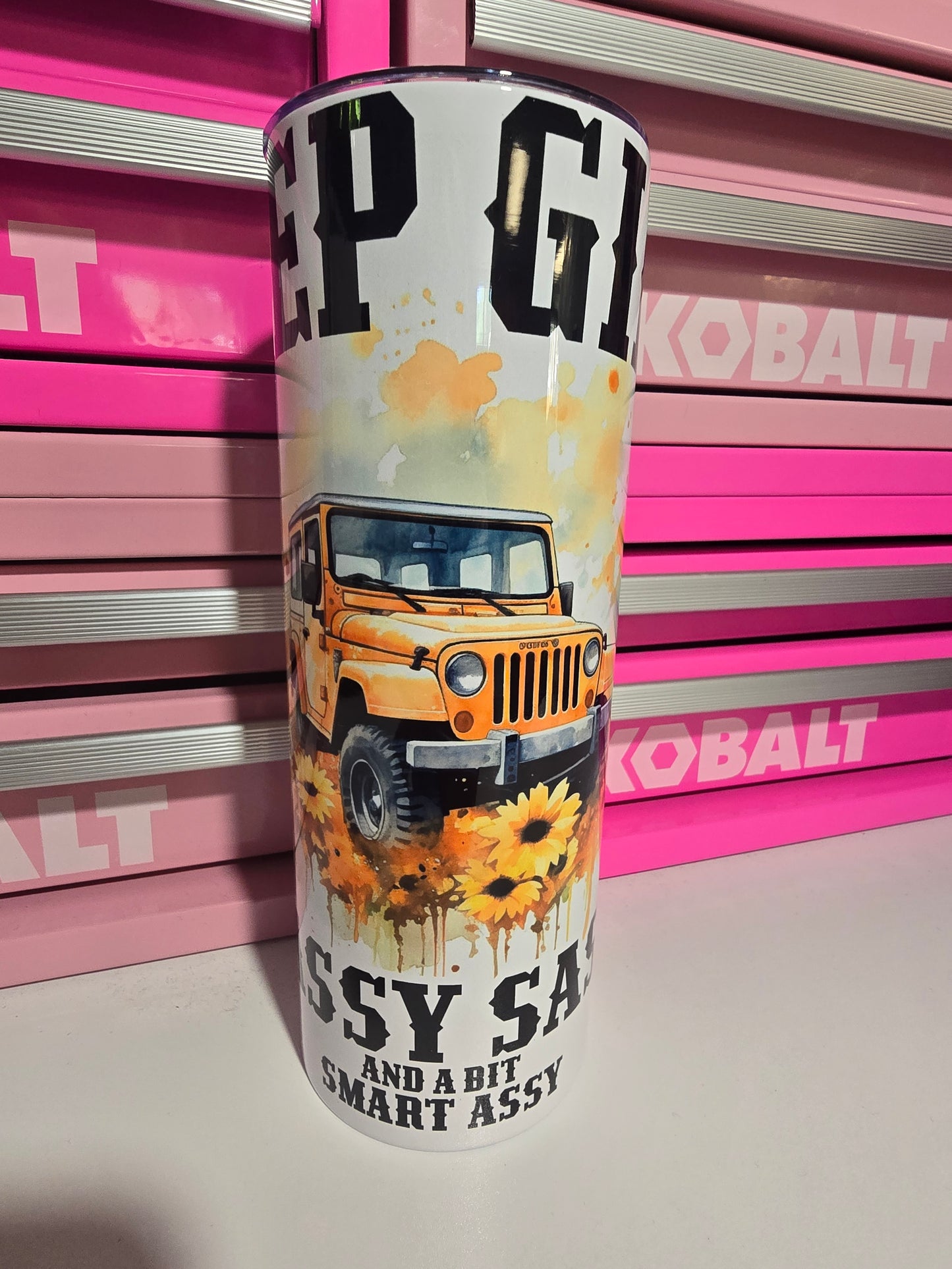 Sassy J.e.e.p Girl 20 Oz Tumbler