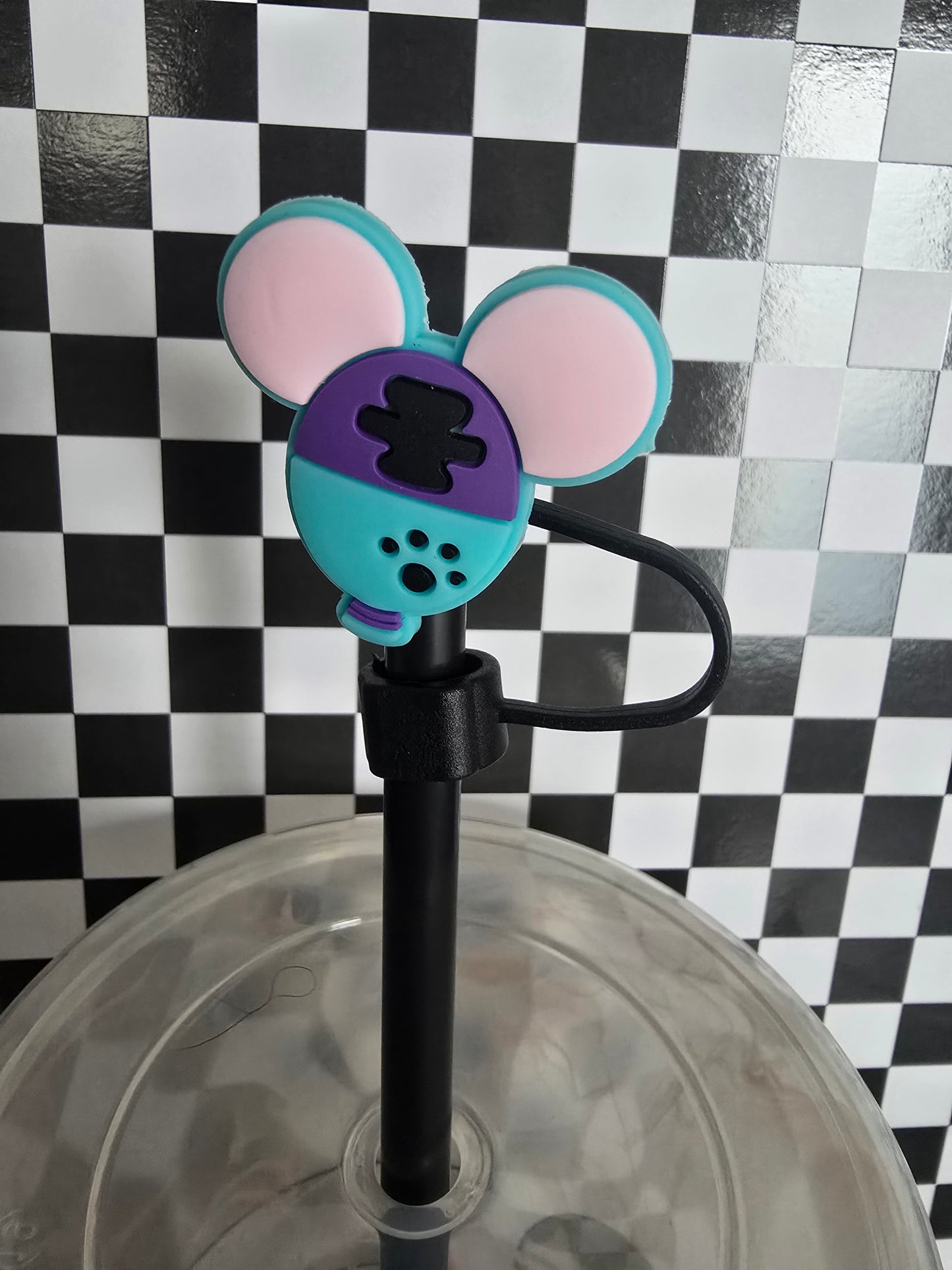 Mouse Ears Straw Topper, Boo 1