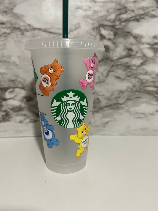 Swear Bears, Care Bears Cup w Straw