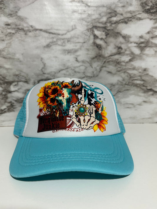 Turqouise Junkie Hat, Blue
